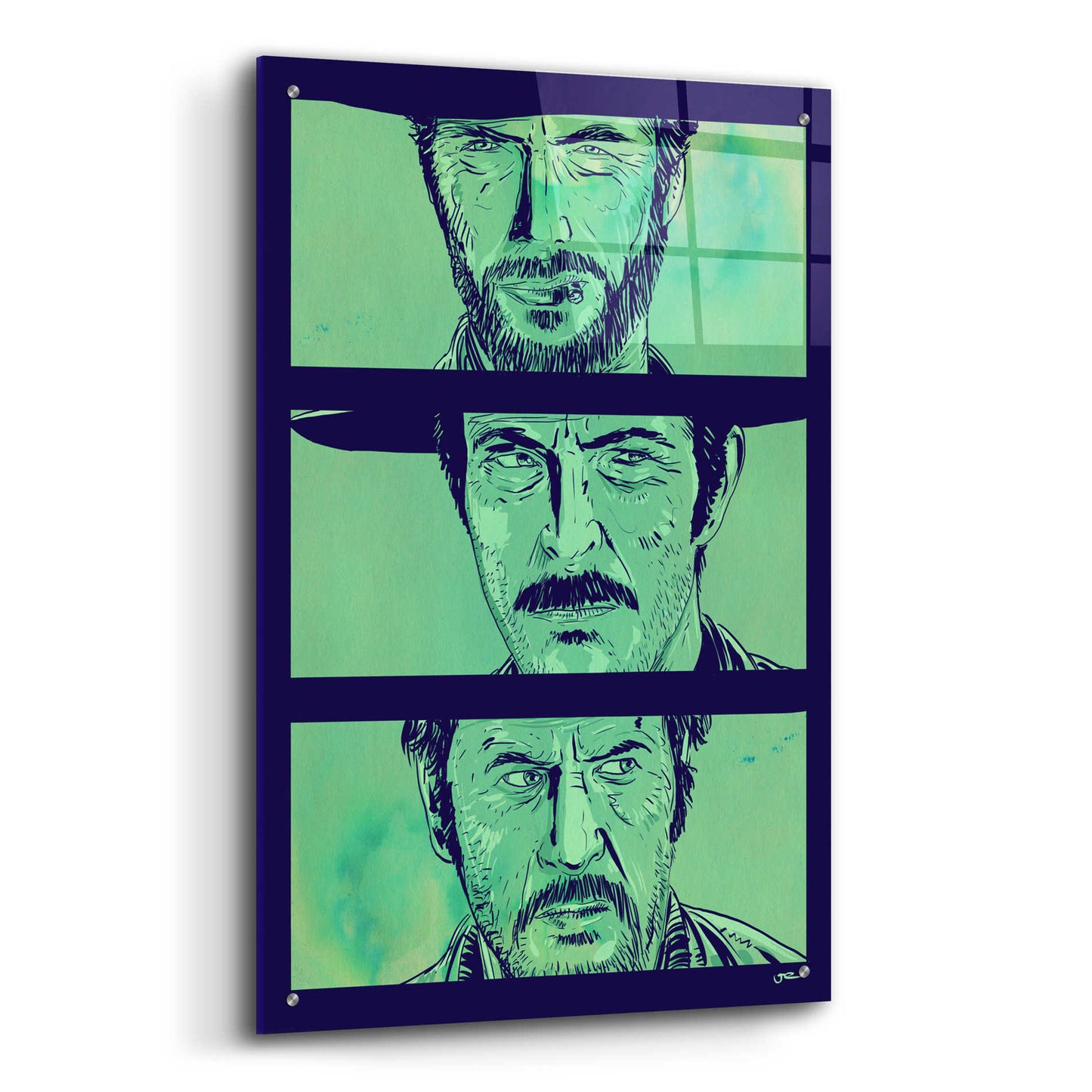 Epic Art 'The Good the Bad and the Ugly' by Giuseppe Cristiano, Acrylic Glass Wall Art,24x36