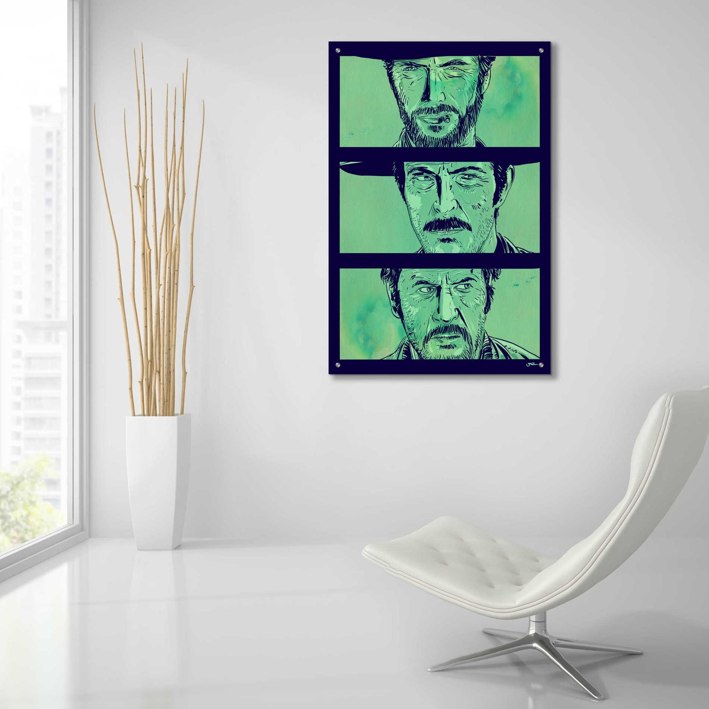 Epic Art 'The Good the Bad and the Ugly' by Giuseppe Cristiano, Acrylic Glass Wall Art,24x36