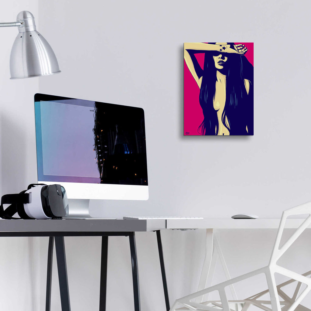 Epic Art 'Three Black Stars' by Giuseppe Cristiano, Acrylic Glass Wall Art,12x16
