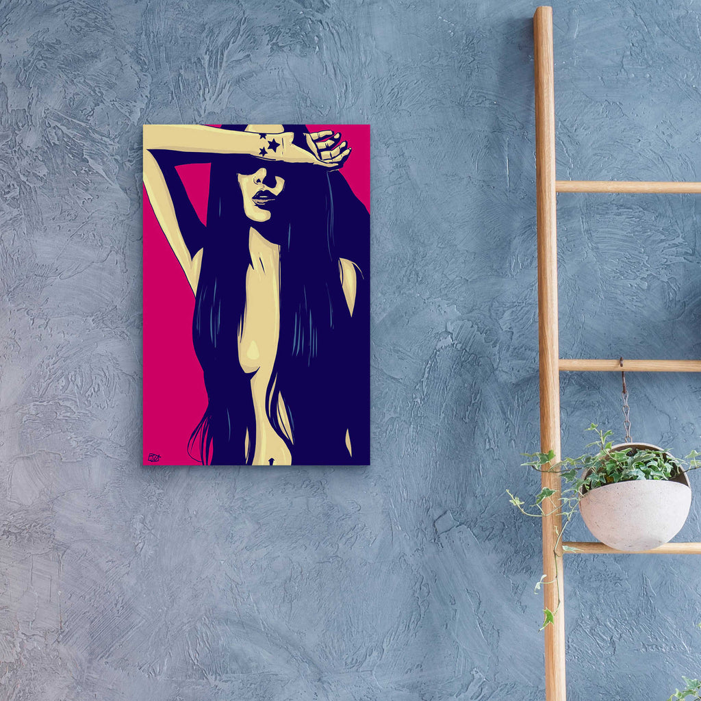 Epic Art 'Three Black Stars' by Giuseppe Cristiano, Acrylic Glass Wall Art,16x24