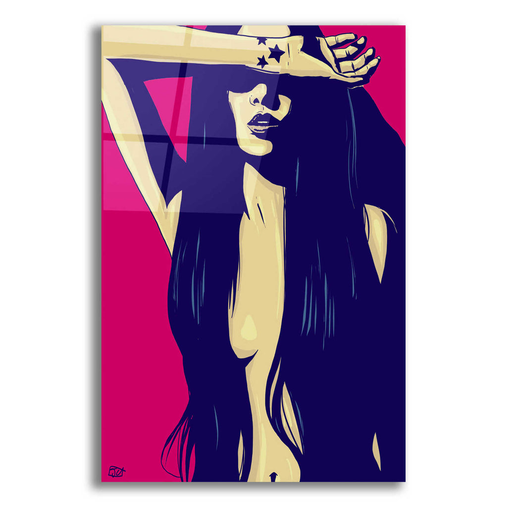 Epic Art 'Three Black Stars' by Giuseppe Cristiano, Acrylic Glass Wall Art