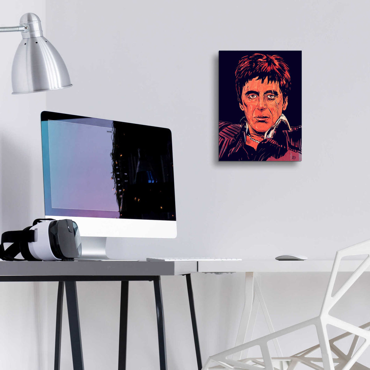 Epic Art 'Tony Montana' by Giuseppe Cristiano, Acrylic Glass Wall Art,12x16