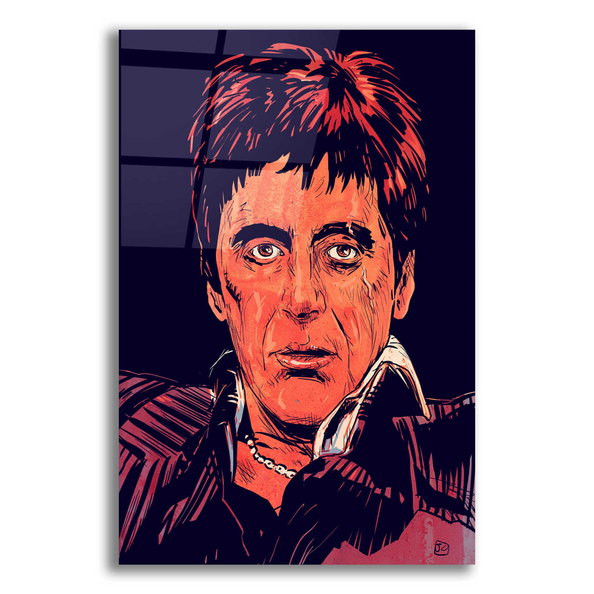 Epic Art 'Tony Montana' by Giuseppe Cristiano, Acrylic Glass Wall Art