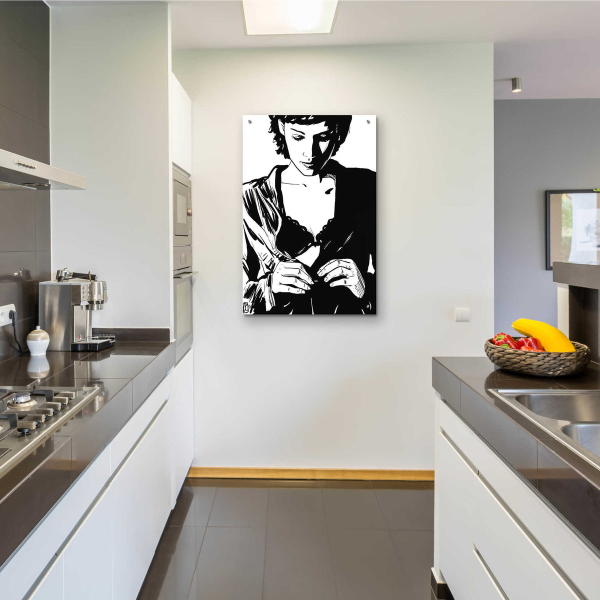 Epic Art 'Unbutton' by Giuseppe Cristiano, Acrylic Glass Wall Art,24x36