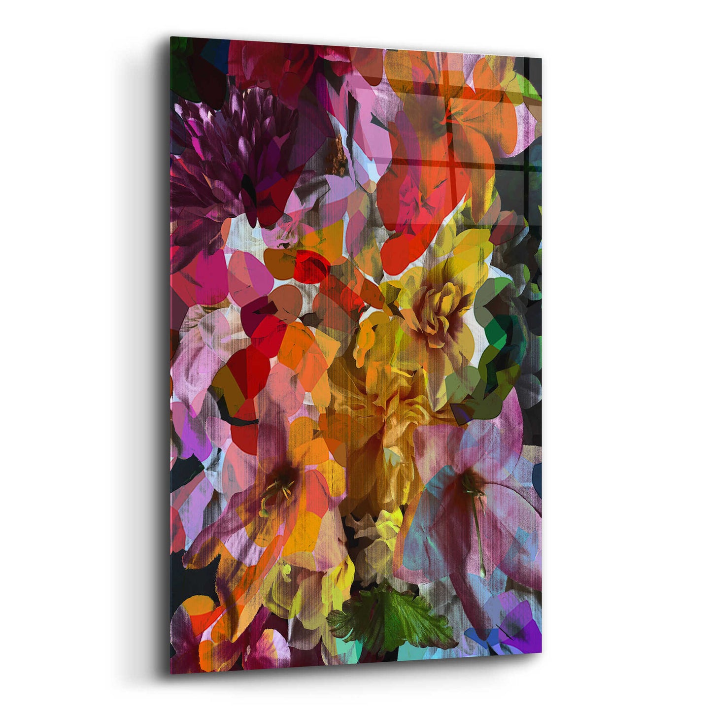 Epic Art 'Abstract Floral' by Shandra Smith, Acrylic Glass Wall Art,12x16