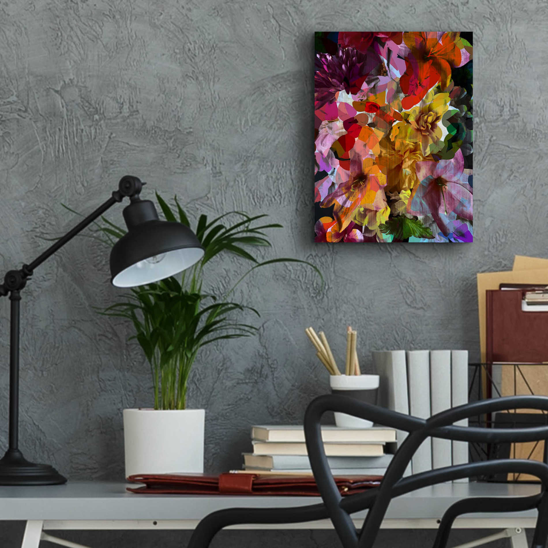 Epic Art 'Abstract Floral' by Shandra Smith, Acrylic Glass Wall Art,12x16