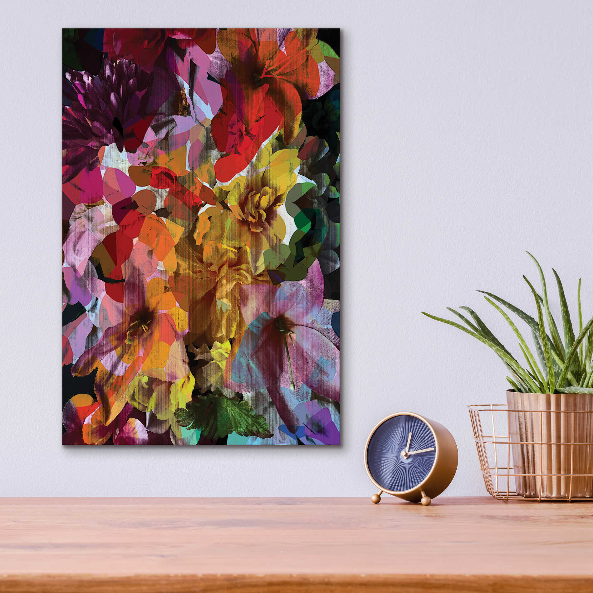 Epic Art 'Abstract Floral' by Shandra Smith, Acrylic Glass Wall Art,12x16