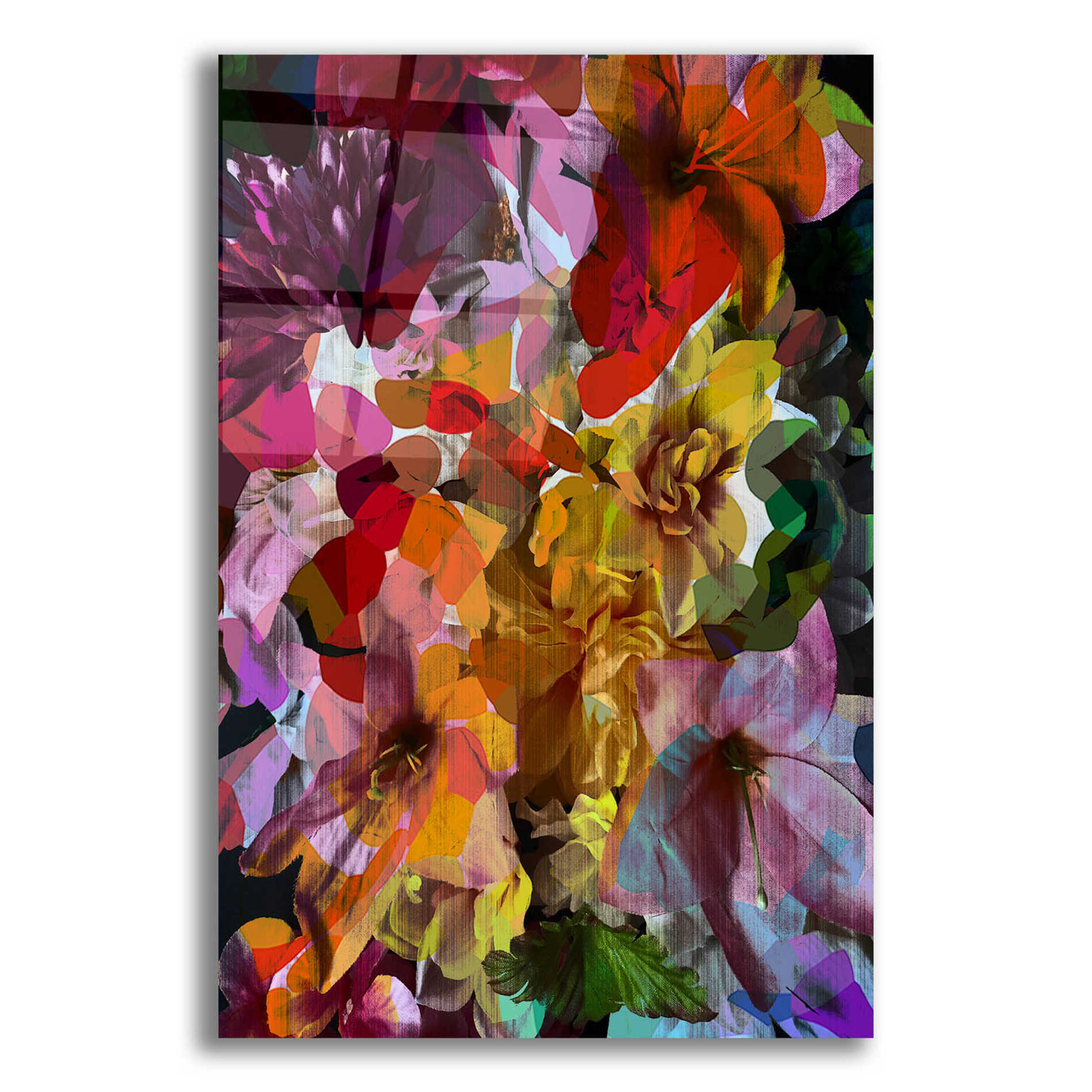 Epic Art 'Abstract Floral' by Shandra Smith, Acrylic Glass Wall Art,12x16