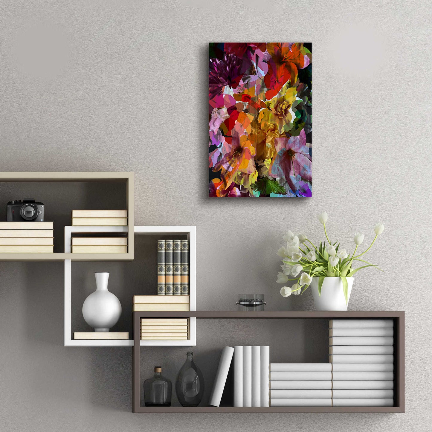 Epic Art 'Abstract Floral' by Shandra Smith, Acrylic Glass Wall Art,16x24