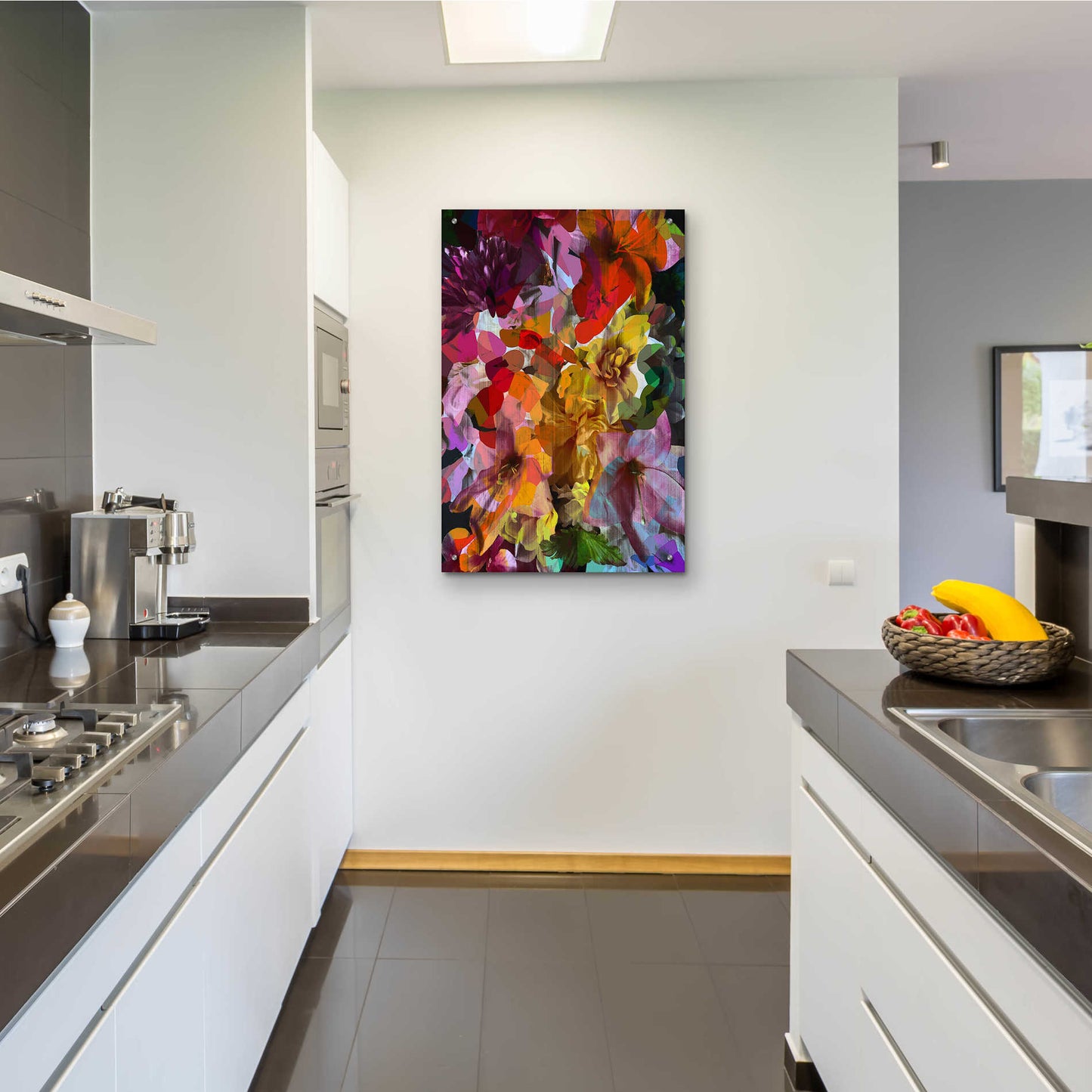 Epic Art 'Abstract Floral' by Shandra Smith, Acrylic Glass Wall Art,24x36