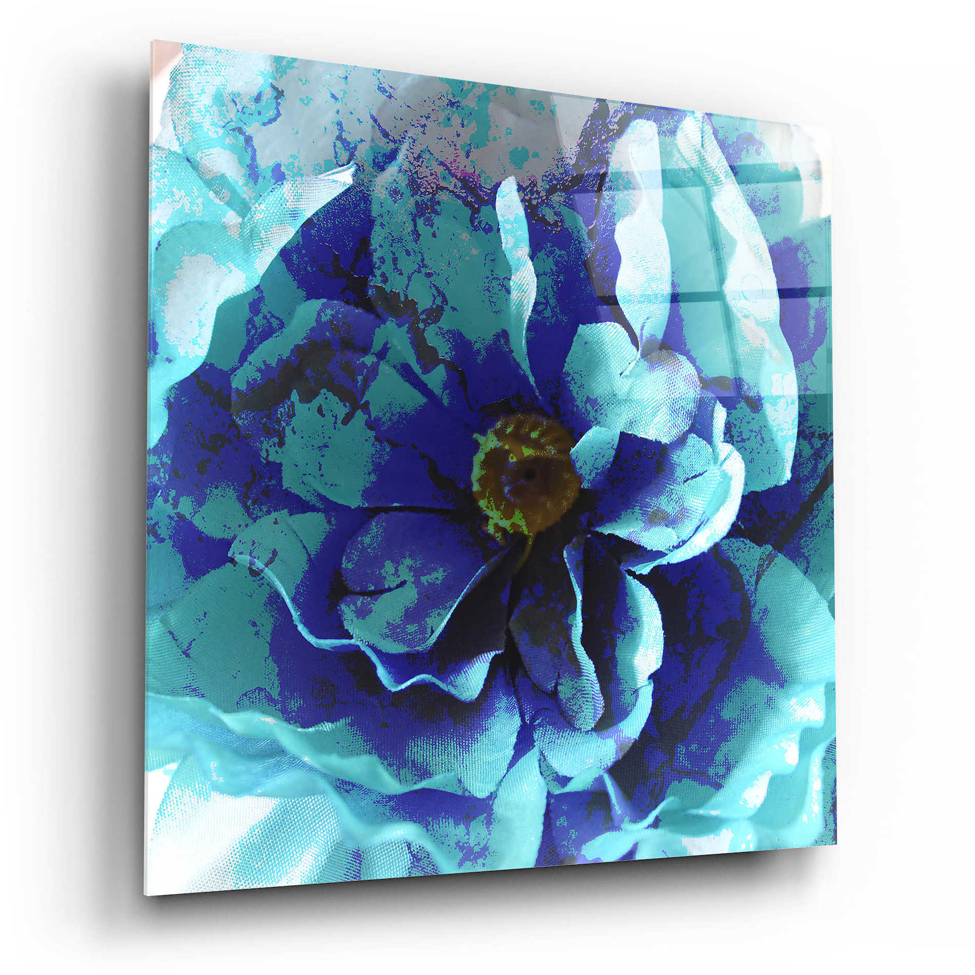 Epic Art 'Blue Flower' by Shandra Smith, Acrylic Glass Wall Art,12x12