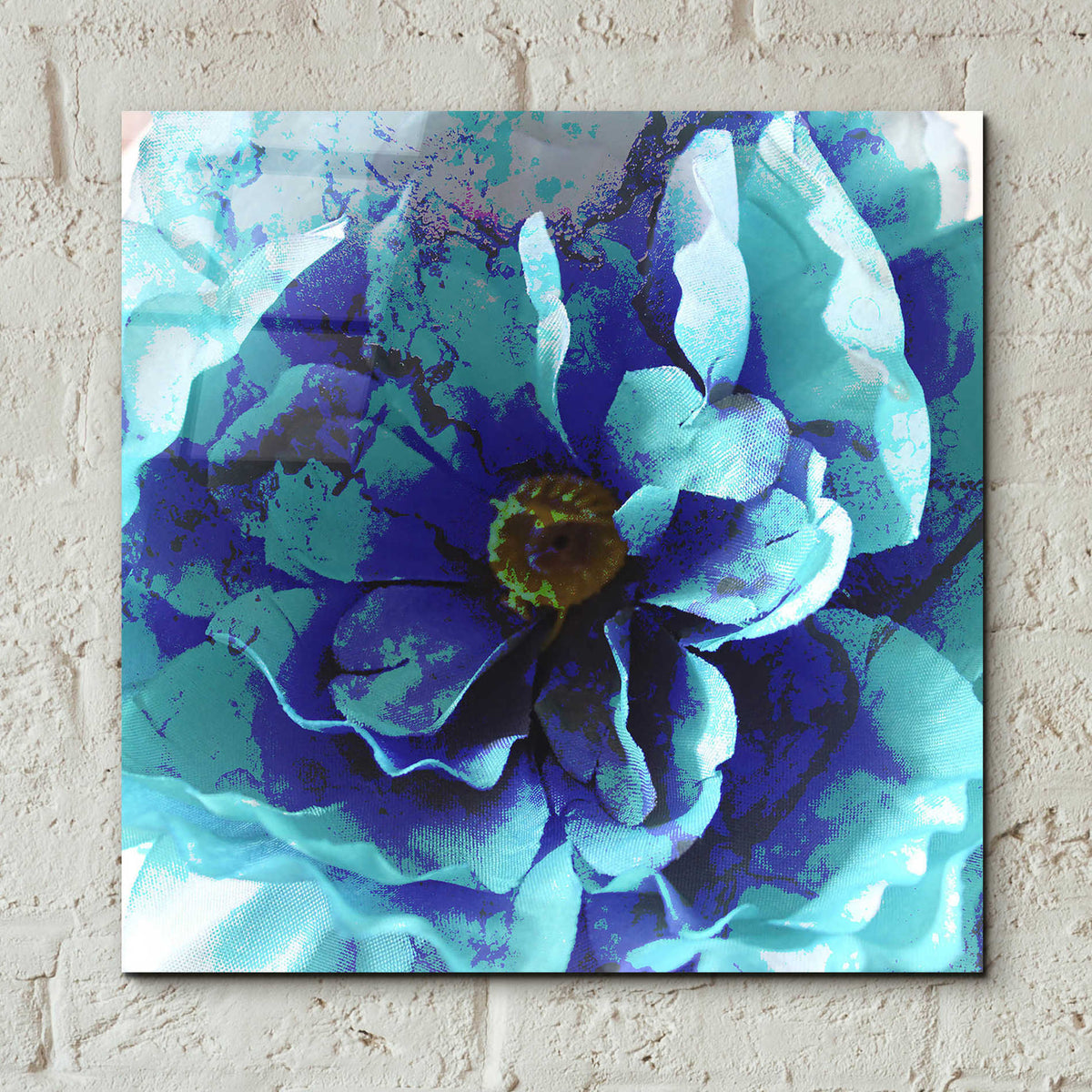 Epic Art 'Blue Flower' by Shandra Smith, Acrylic Glass Wall Art,12x12