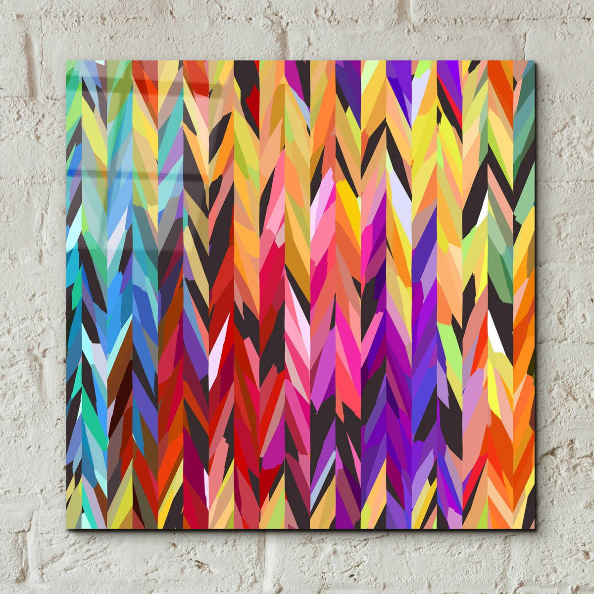 Epic Art 'Burst of Color' by Shandra Smith, Acrylic Glass Wall Art,12x12