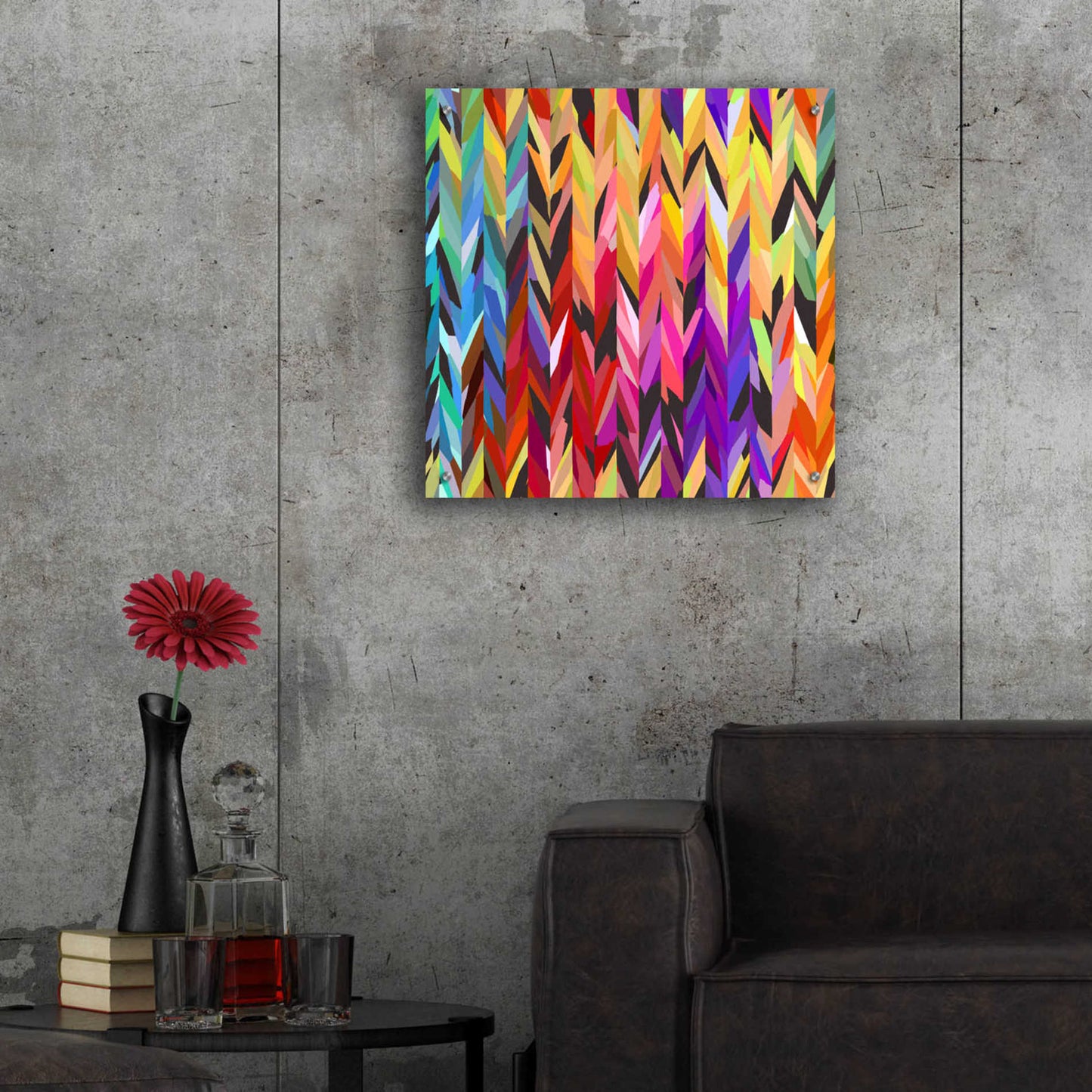 Epic Art 'Burst of Color' by Shandra Smith, Acrylic Glass Wall Art,24x24