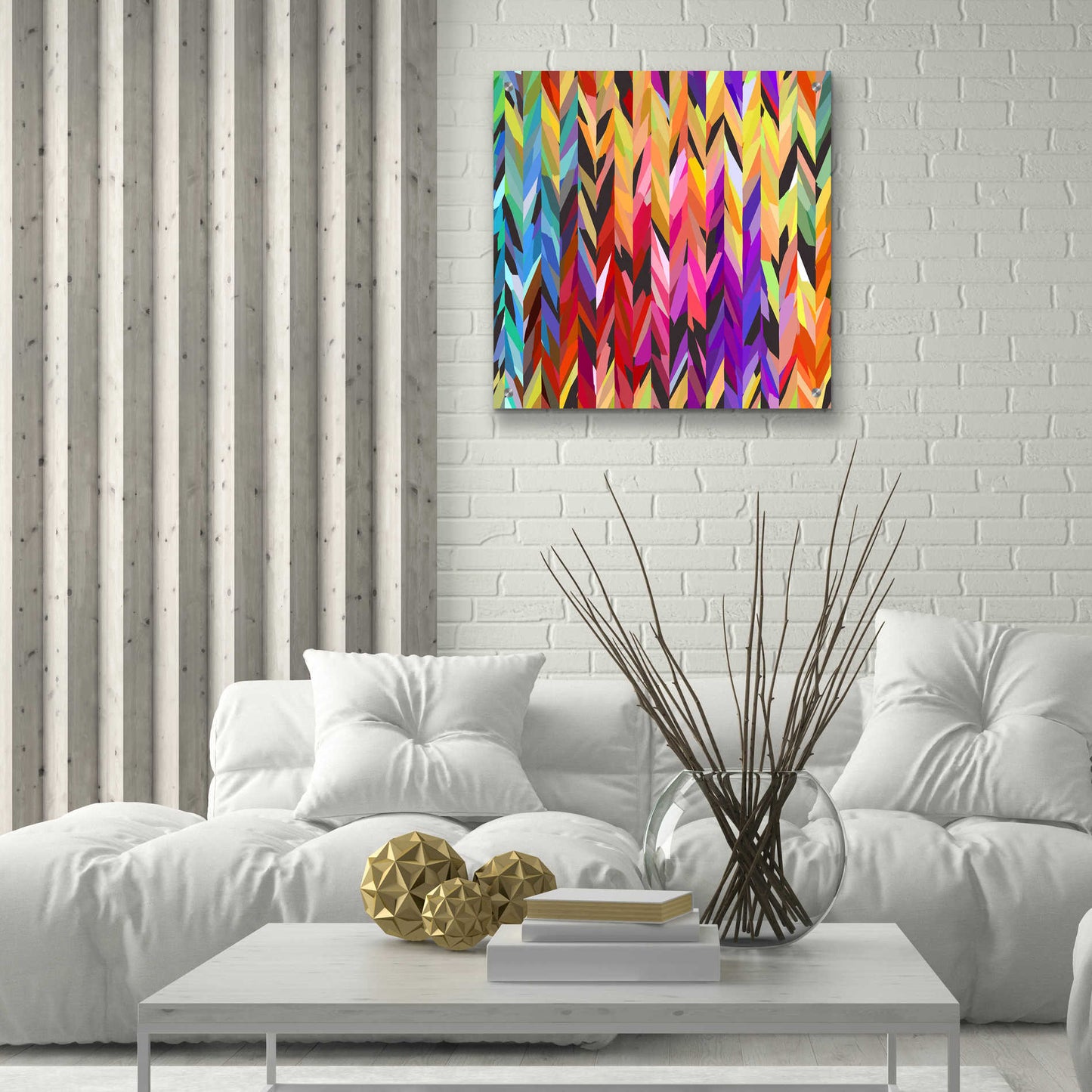 Epic Art 'Burst of Color' by Shandra Smith, Acrylic Glass Wall Art,24x24