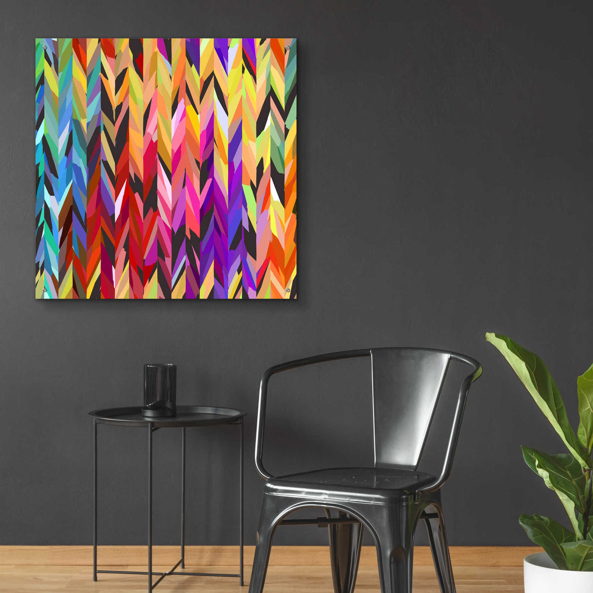 Epic Art 'Burst of Color' by Shandra Smith, Acrylic Glass Wall Art,36x36