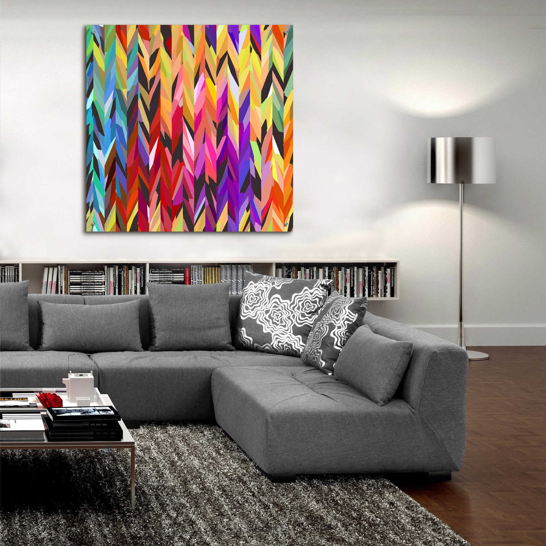 Epic Art 'Burst of Color' by Shandra Smith, Acrylic Glass Wall Art,36x36