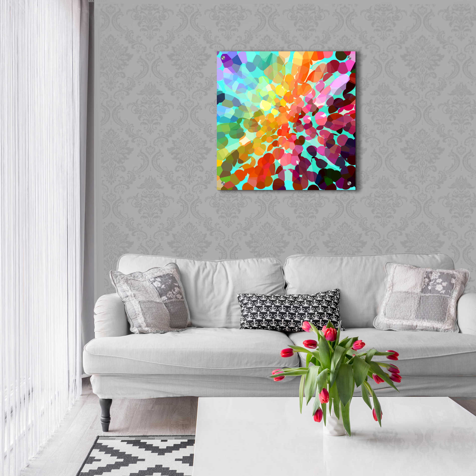 Epic Art 'Connect' by Shandra Smith, Acrylic Glass Wall Art,24x24