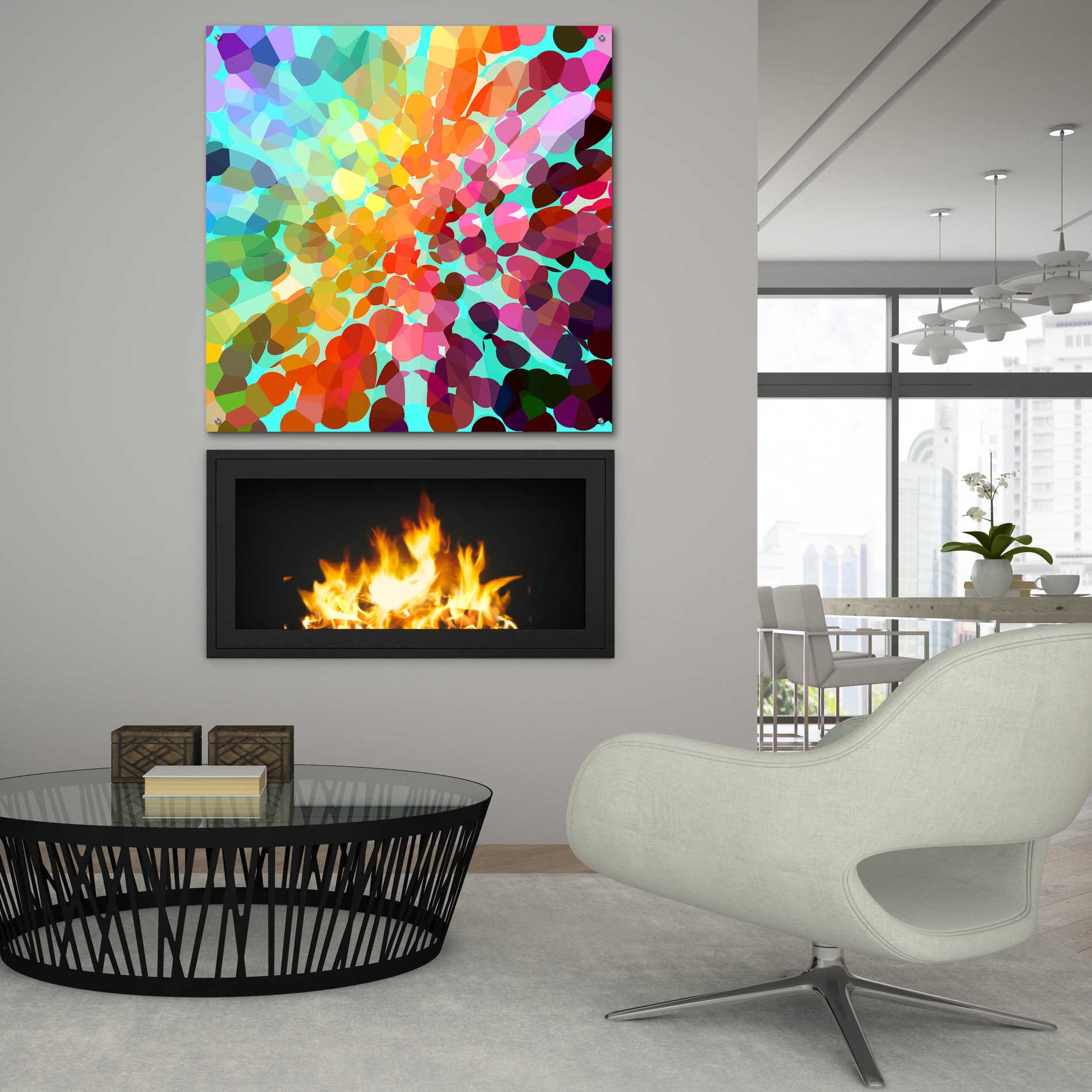 Epic Art 'Connect' by Shandra Smith, Acrylic Glass Wall Art,36x36