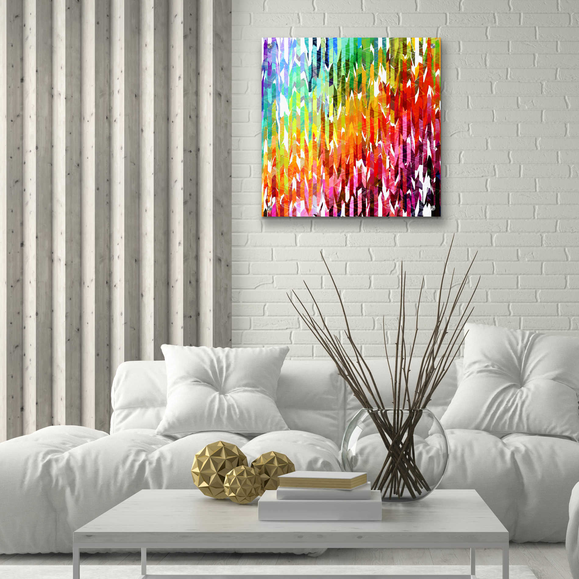 Epic Art 'Designer Stripes' by Shandra Smith, Acrylic Glass Wall Art,24x24