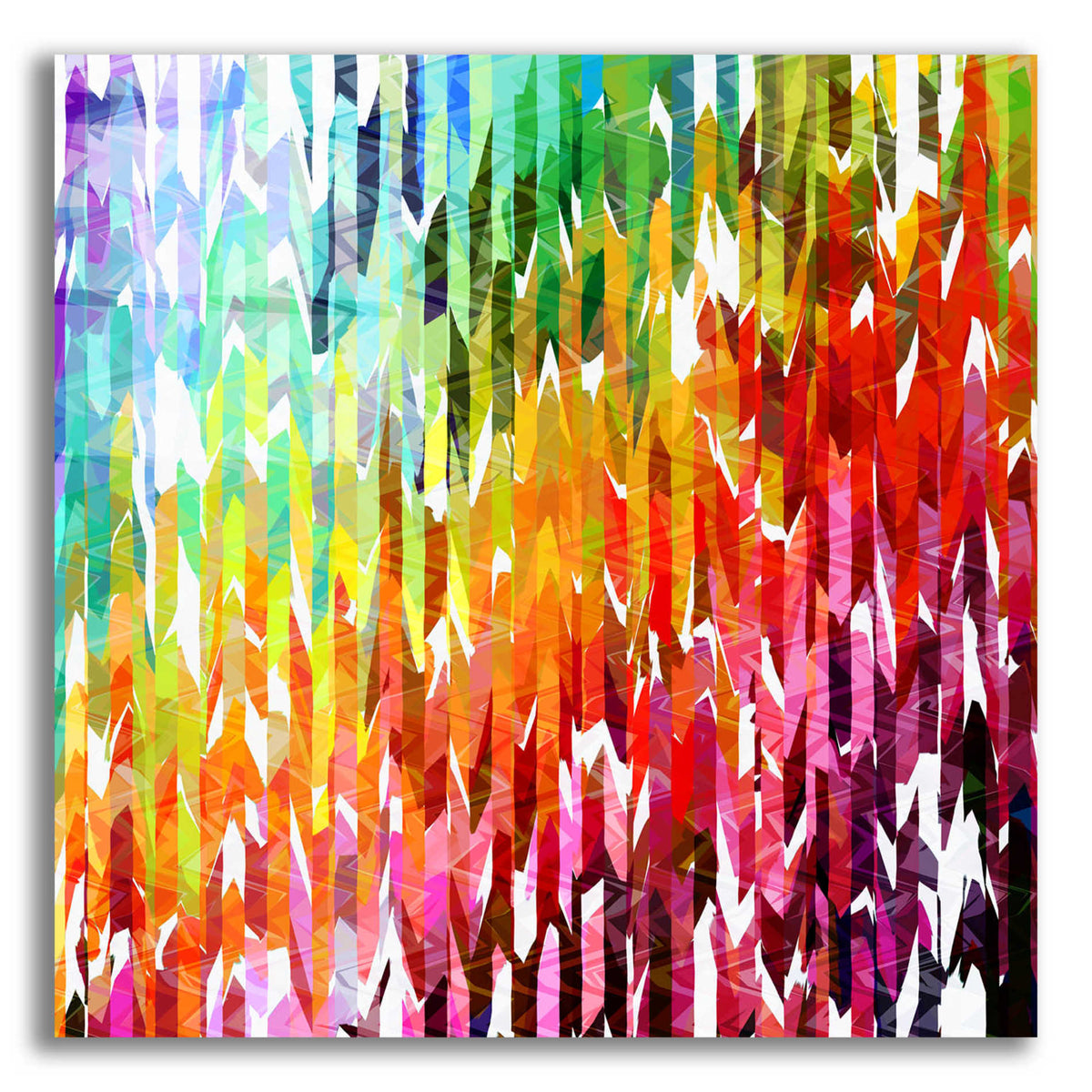 Epic Art 'Designer Stripes' by Shandra Smith, Acrylic Glass Wall Art,12x12x1.1x0,18x18x1.1x0,26x26x1.74x0,37x37x1.74x0