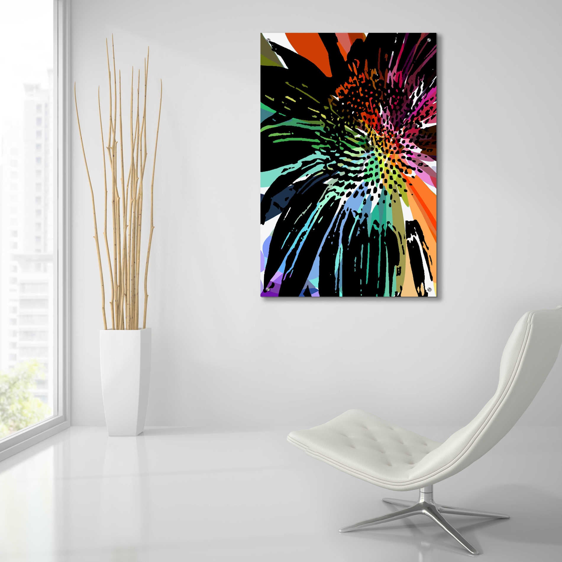 Epic Art 'Flower 25' by Shandra Smith, Acrylic Glass Wall Art,24x36