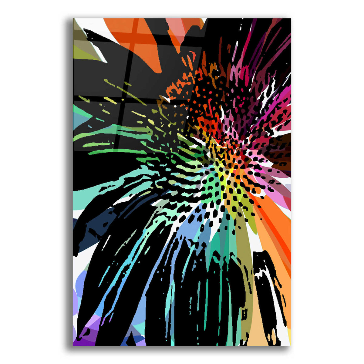 Epic Art 'Flower 25' by Shandra Smith, Acrylic Glass Wall Art,12x16x1.1x0,20x24x1.1x0,26x30x1.74x0,40x54x1.74x0