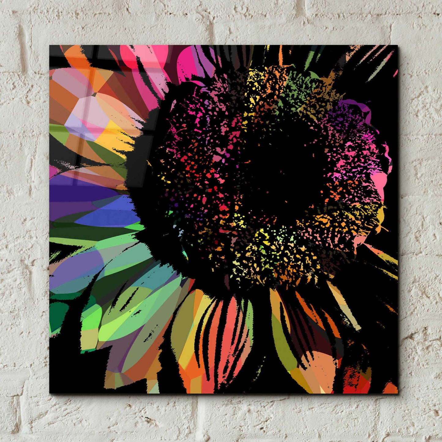 Epic Art 'Flower 30' by Shandra Smith, Acrylic Glass Wall Art,12x12