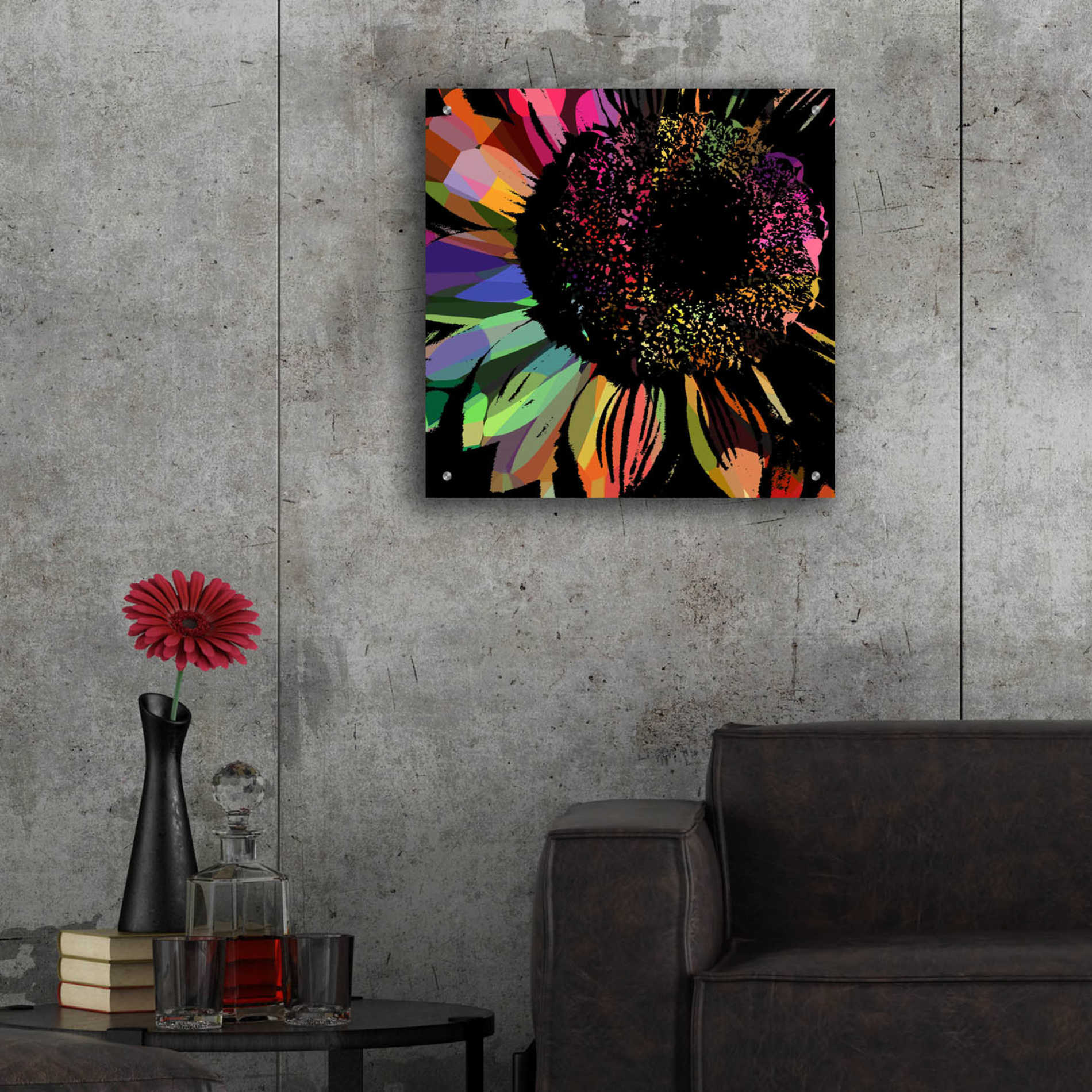 Epic Art 'Flower 30' by Shandra Smith, Acrylic Glass Wall Art,24x24