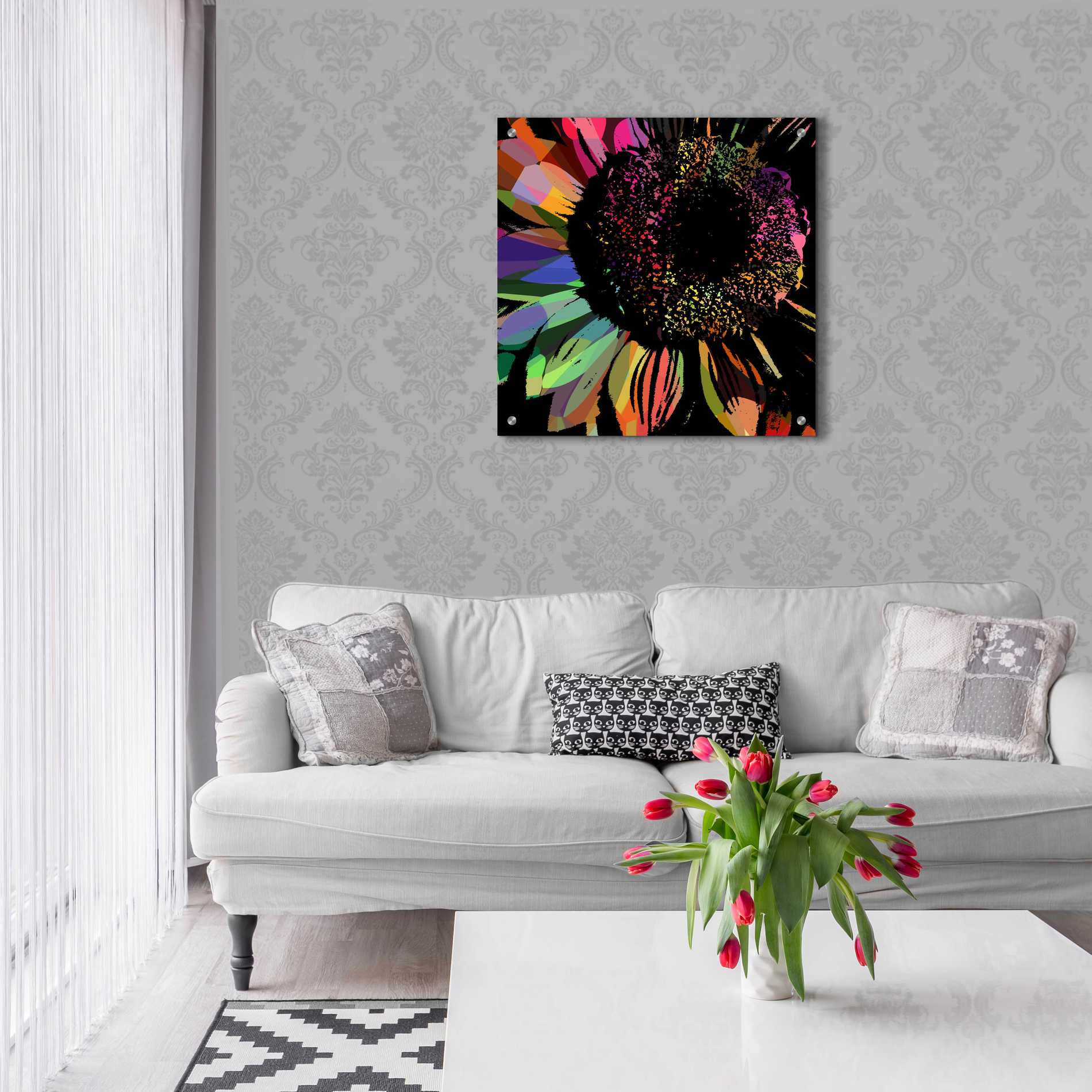 Epic Art 'Flower 30' by Shandra Smith, Acrylic Glass Wall Art,24x24