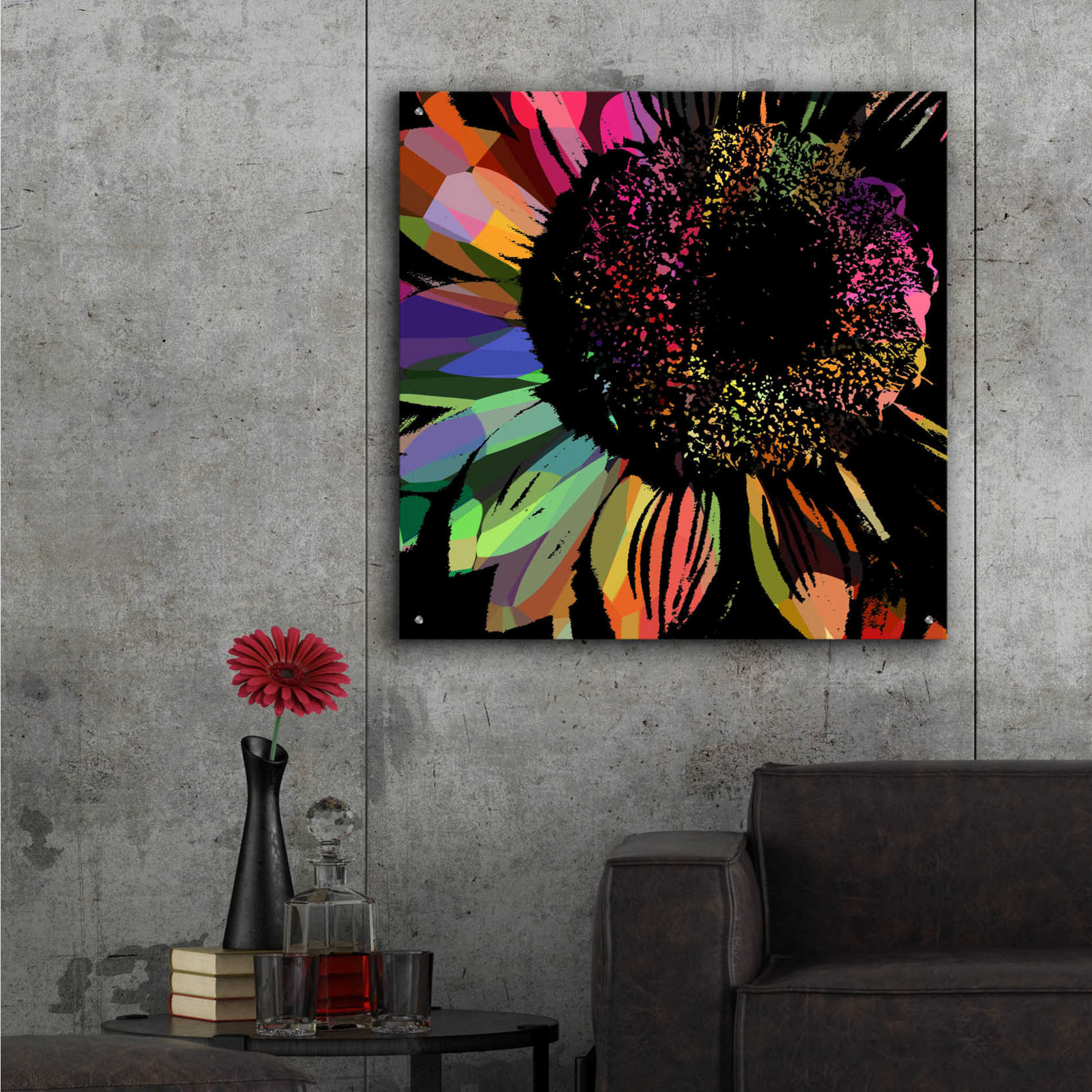 Epic Art 'Flower 30' by Shandra Smith, Acrylic Glass Wall Art,36x36