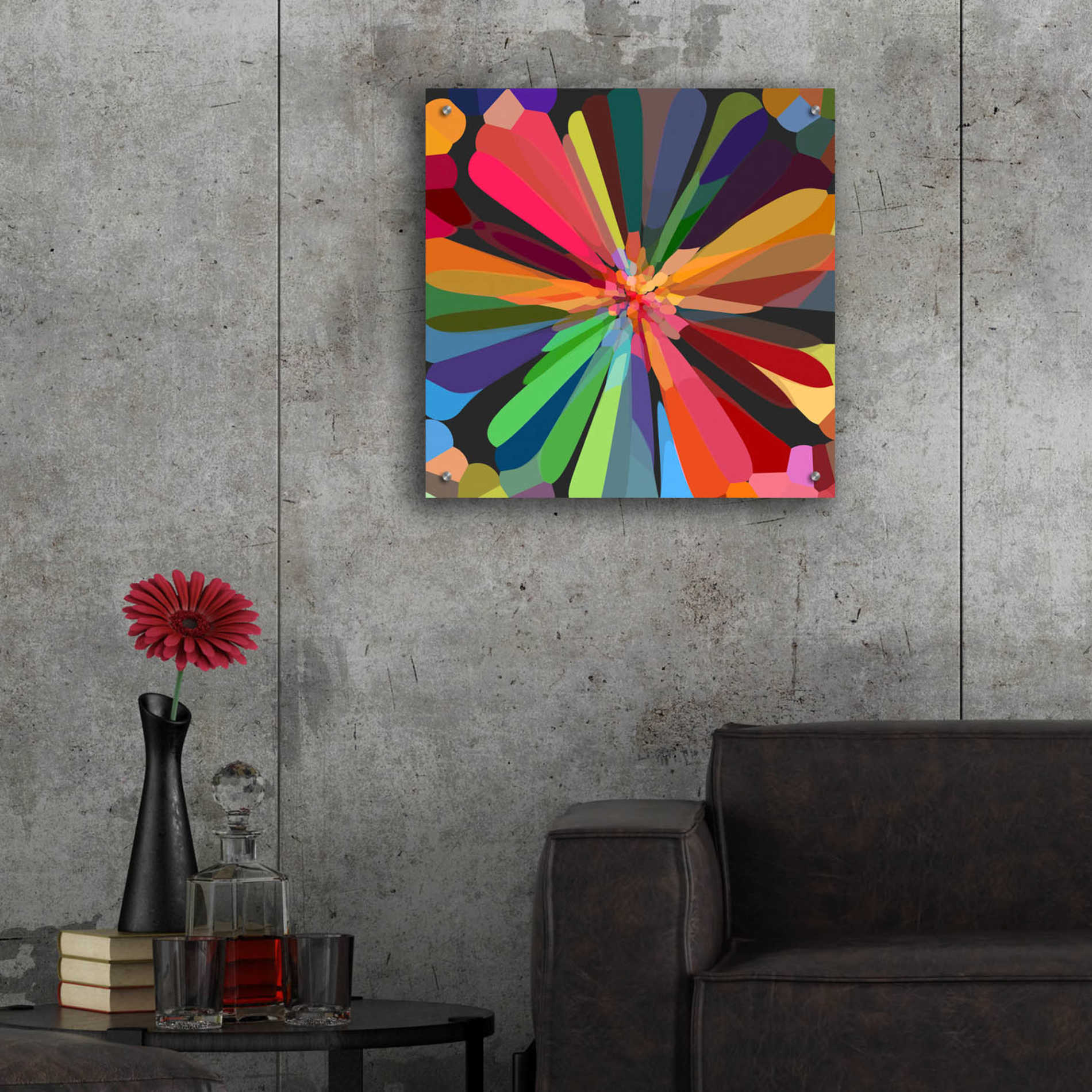 Epic Art 'Flower 12' by Shandra Smith, Acrylic Glass Wall Art,24x24