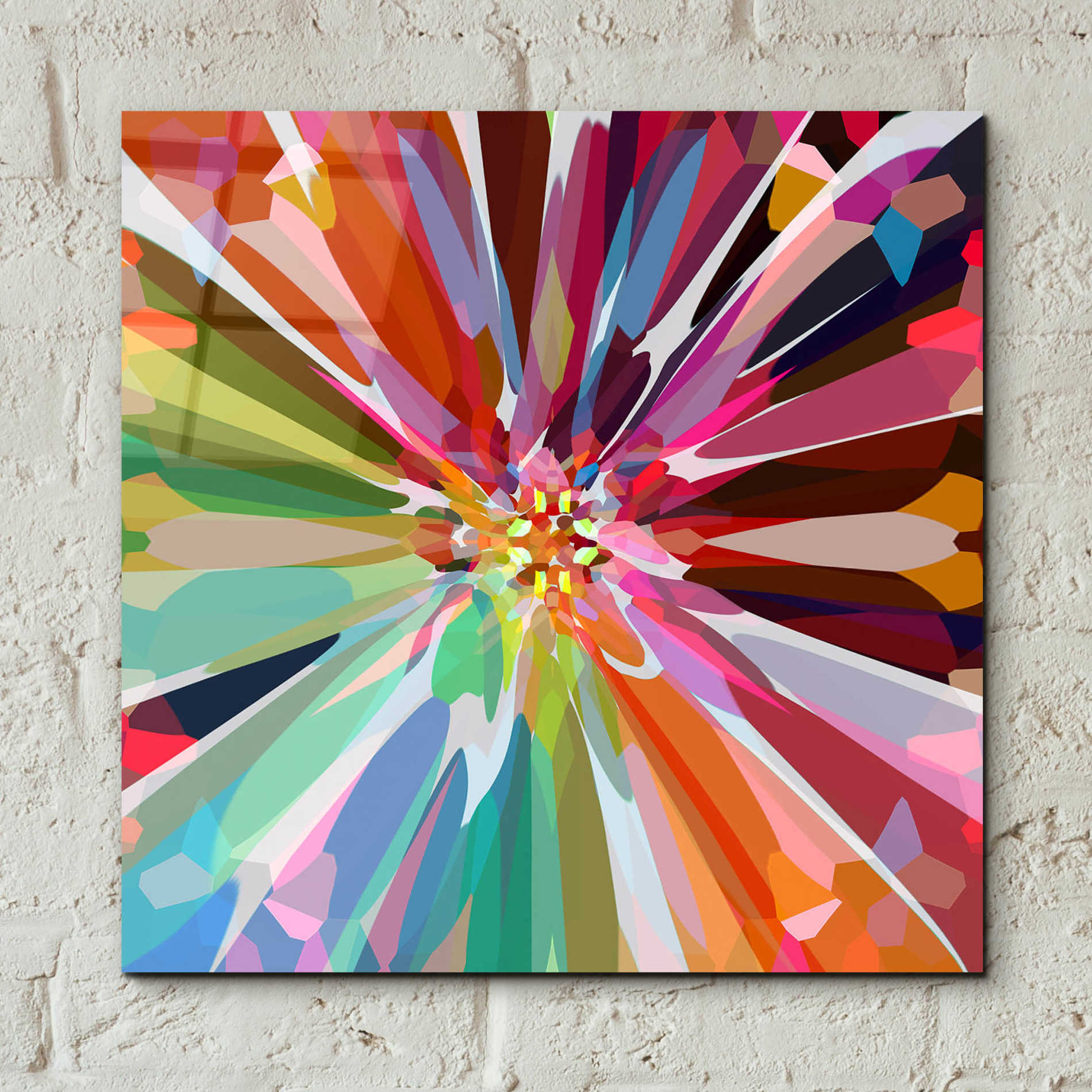 Epic Art 'Flower 16' by Shandra Smith, Acrylic Glass Wall Art,12x12