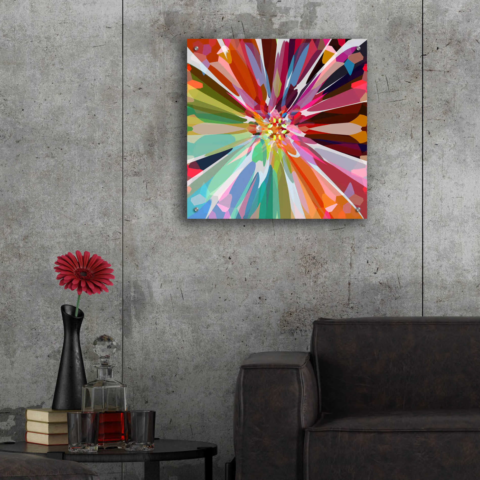 Epic Art 'Flower 16' by Shandra Smith, Acrylic Glass Wall Art,24x24