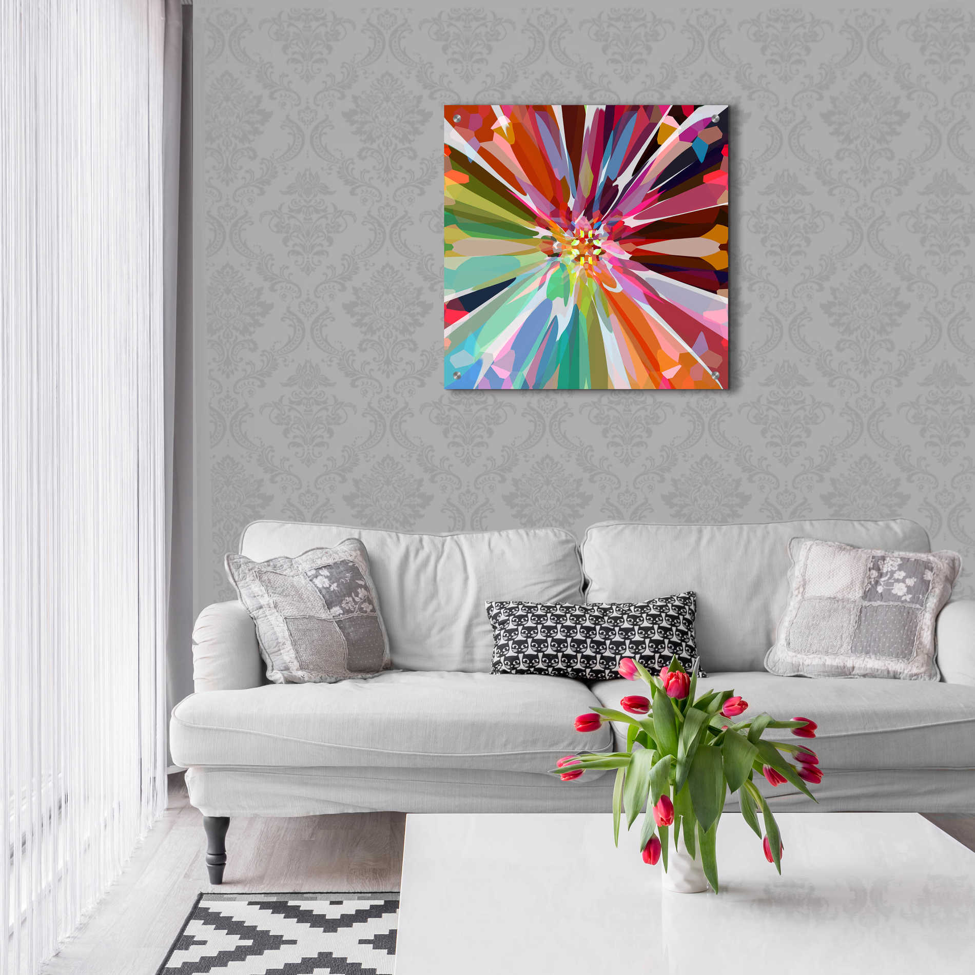 Epic Art 'Flower 16' by Shandra Smith, Acrylic Glass Wall Art,24x24