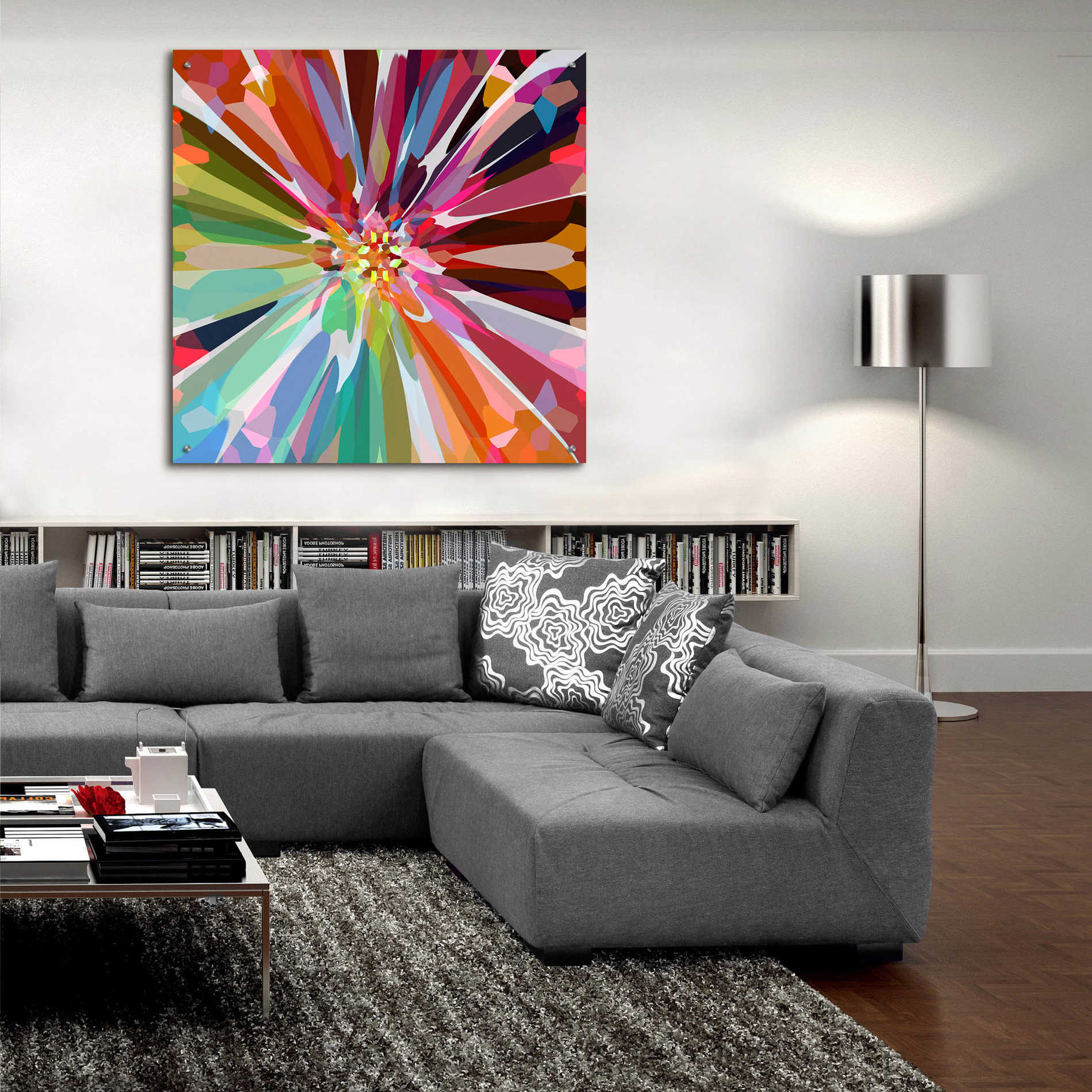 Epic Art 'Flower 16' by Shandra Smith, Acrylic Glass Wall Art,36x36