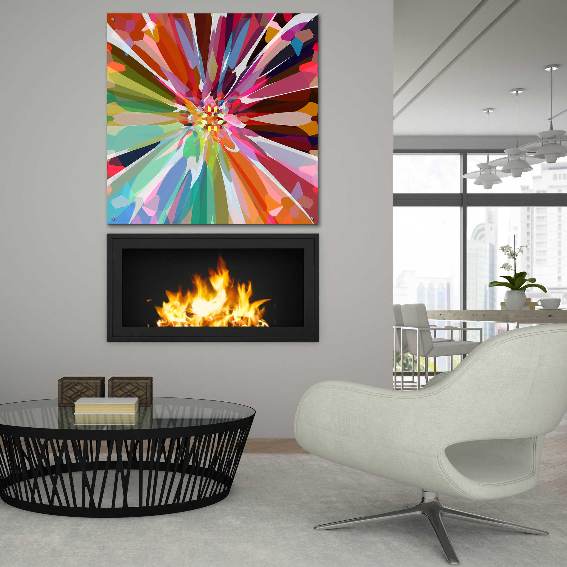 Epic Art 'Flower 16' by Shandra Smith, Acrylic Glass Wall Art,36x36