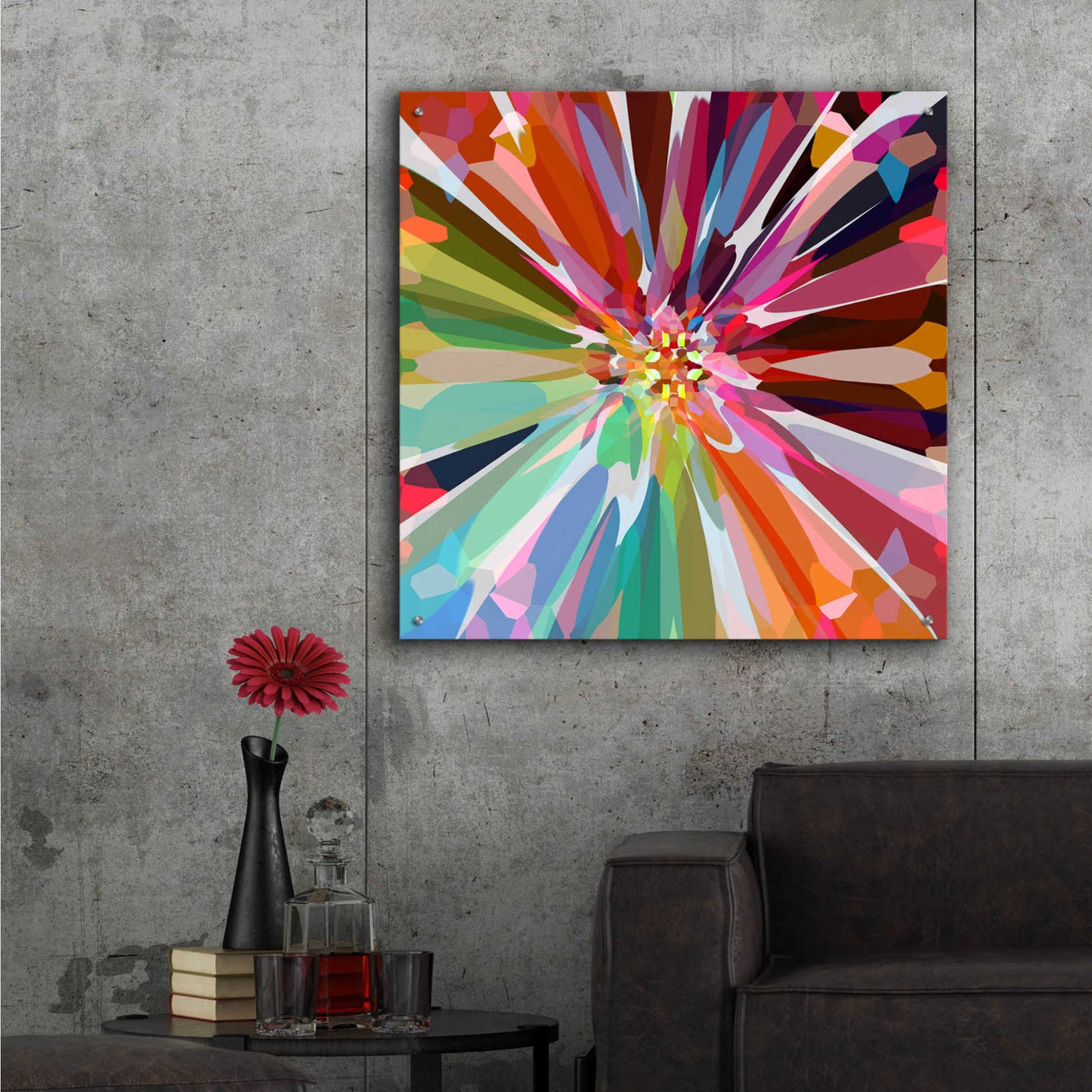 Epic Art 'Flower 16' by Shandra Smith, Acrylic Glass Wall Art,36x36