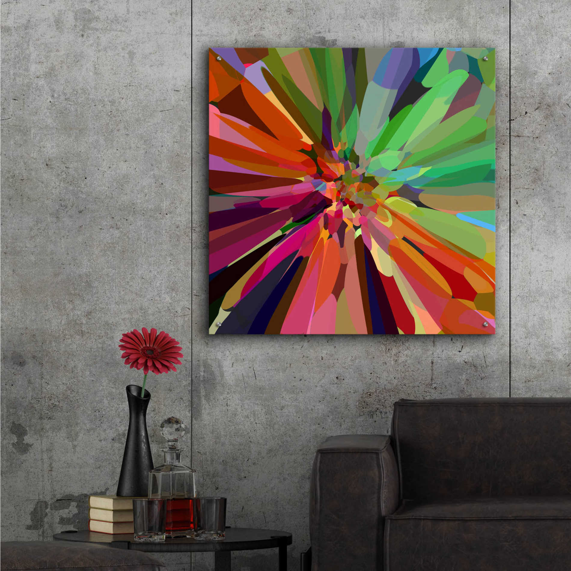 Epic Art 'Flower 27 ' by Shandra Smith, Acrylic Glass Wall Art,36x36