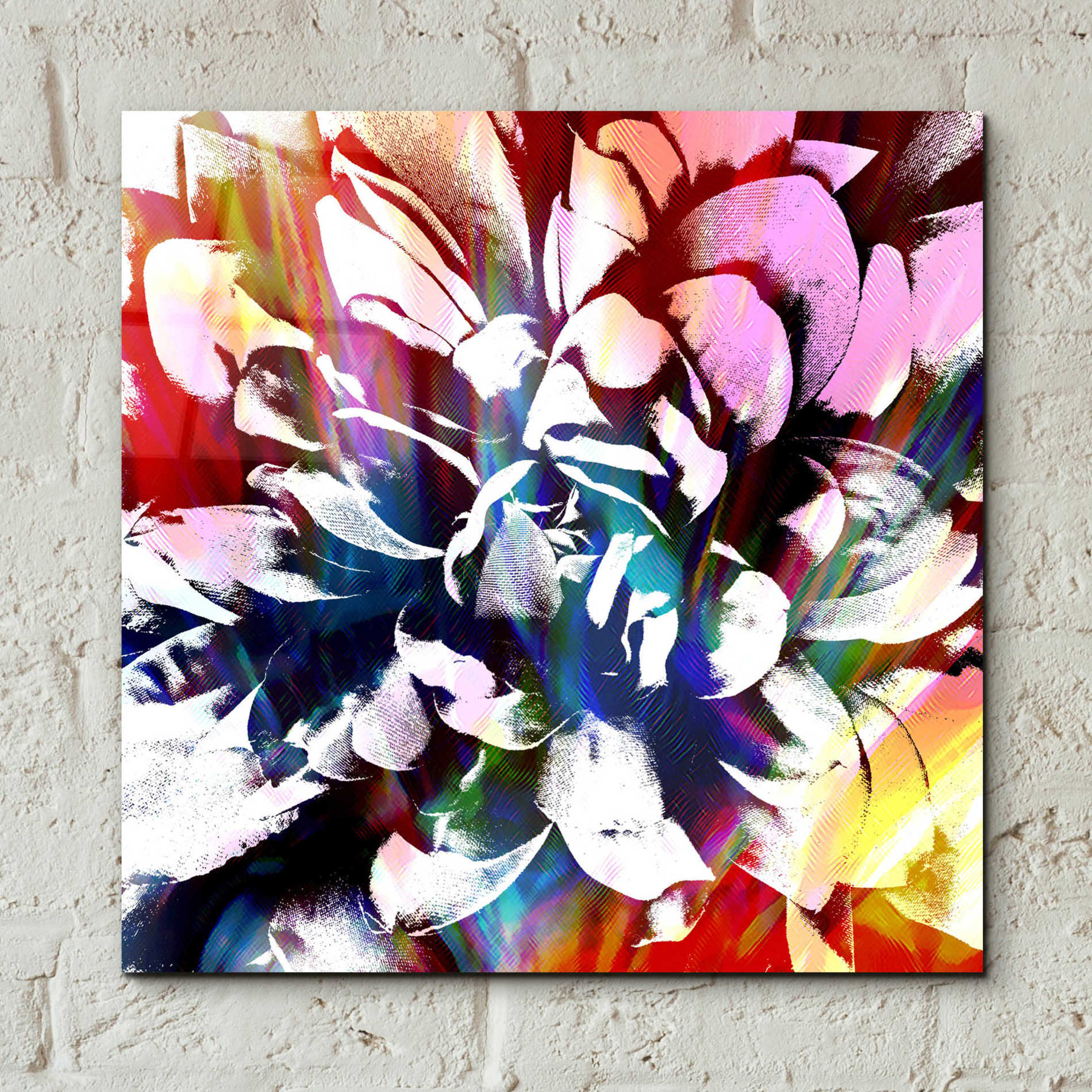 Epic Art 'Flower Power' by Shandra Smith, Acrylic Glass Wall Art,12x12