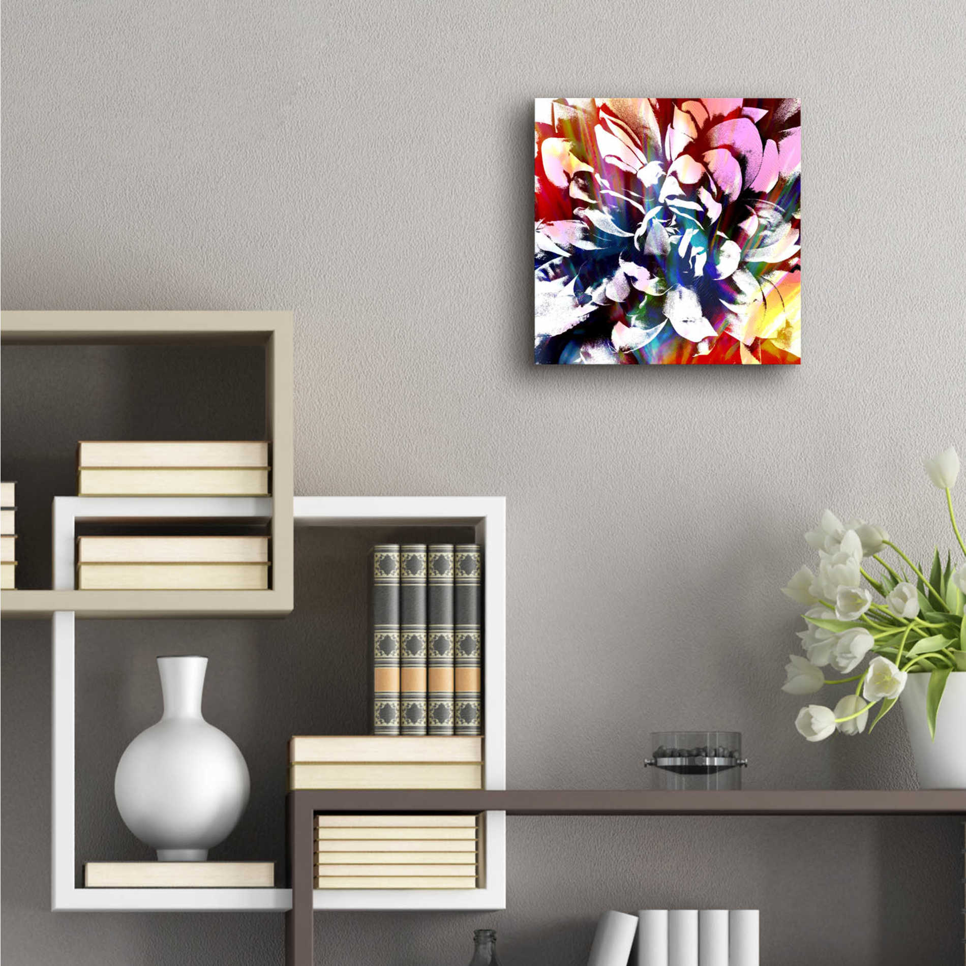 Epic Art 'Flower Power' by Shandra Smith, Acrylic Glass Wall Art,12x12