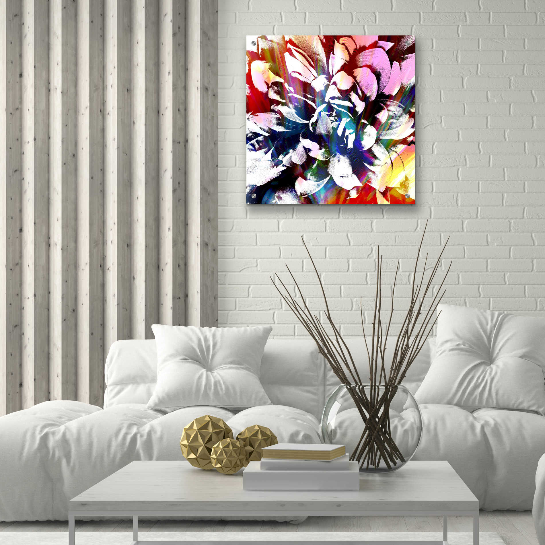 Epic Art 'Flower Power' by Shandra Smith, Acrylic Glass Wall Art,24x24