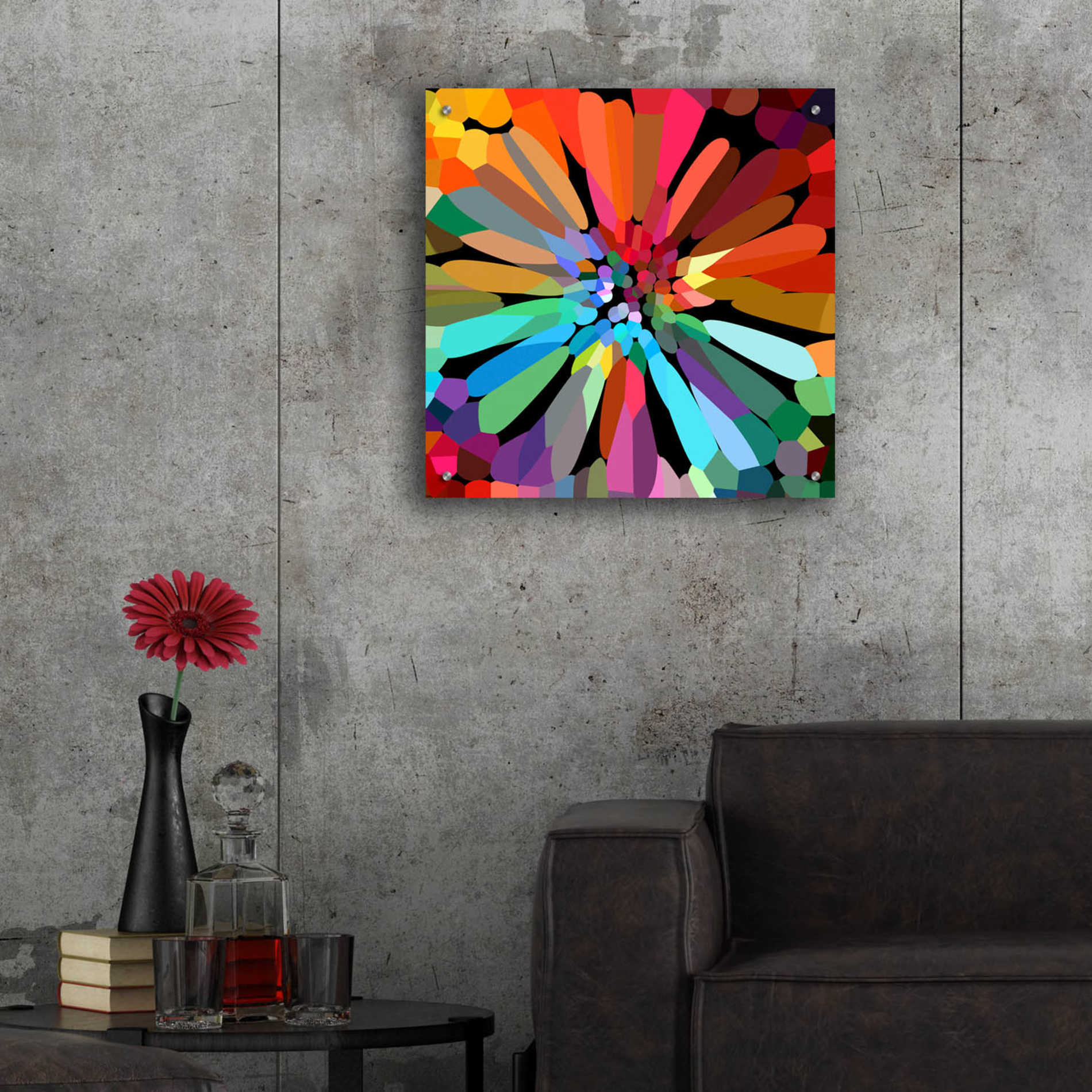 Epic Art 'Flower' by Shandra Smith, Acrylic Glass Wall Art,24x24