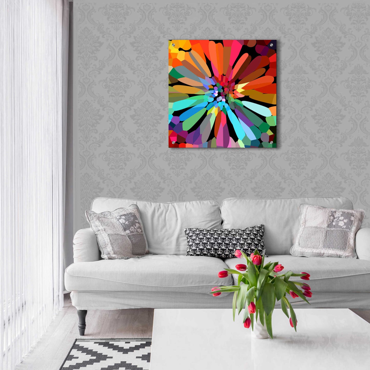 Epic Art 'Flower' by Shandra Smith, Acrylic Glass Wall Art,24x24