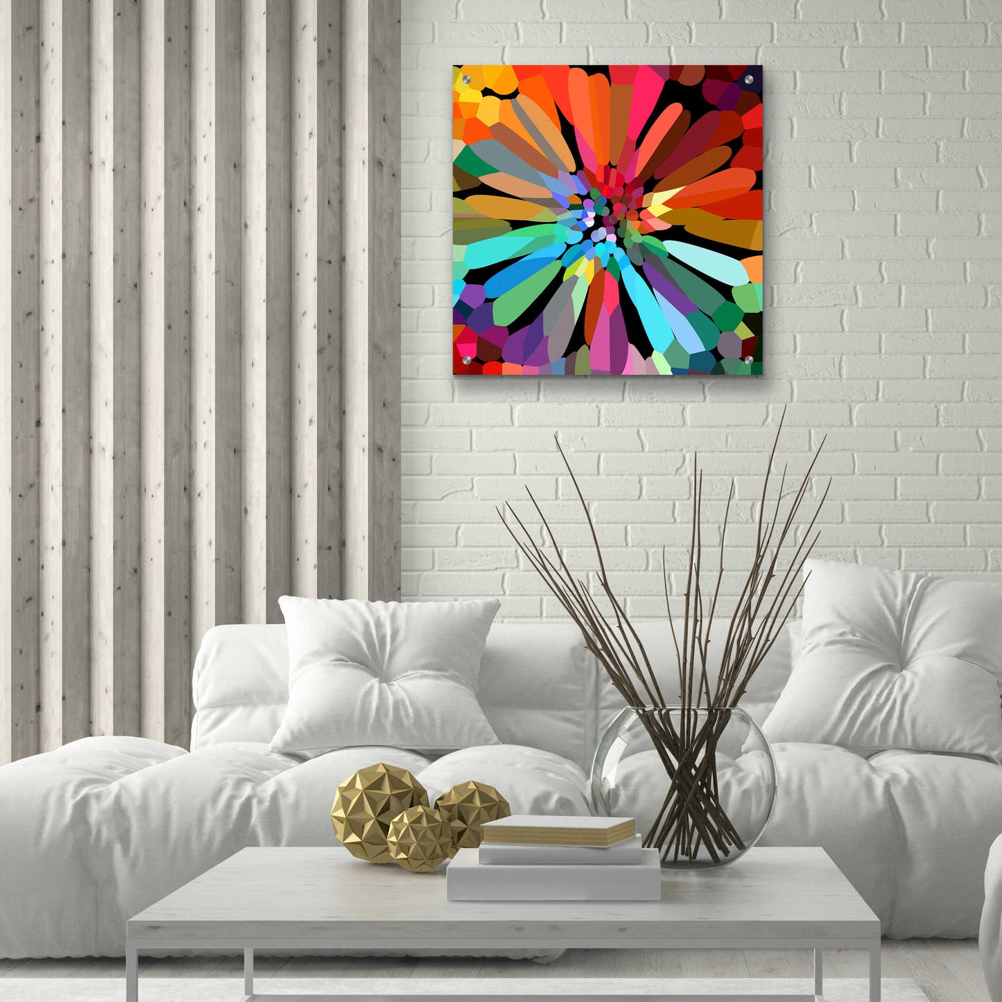 Epic Art 'Flower' by Shandra Smith, Acrylic Glass Wall Art,24x24