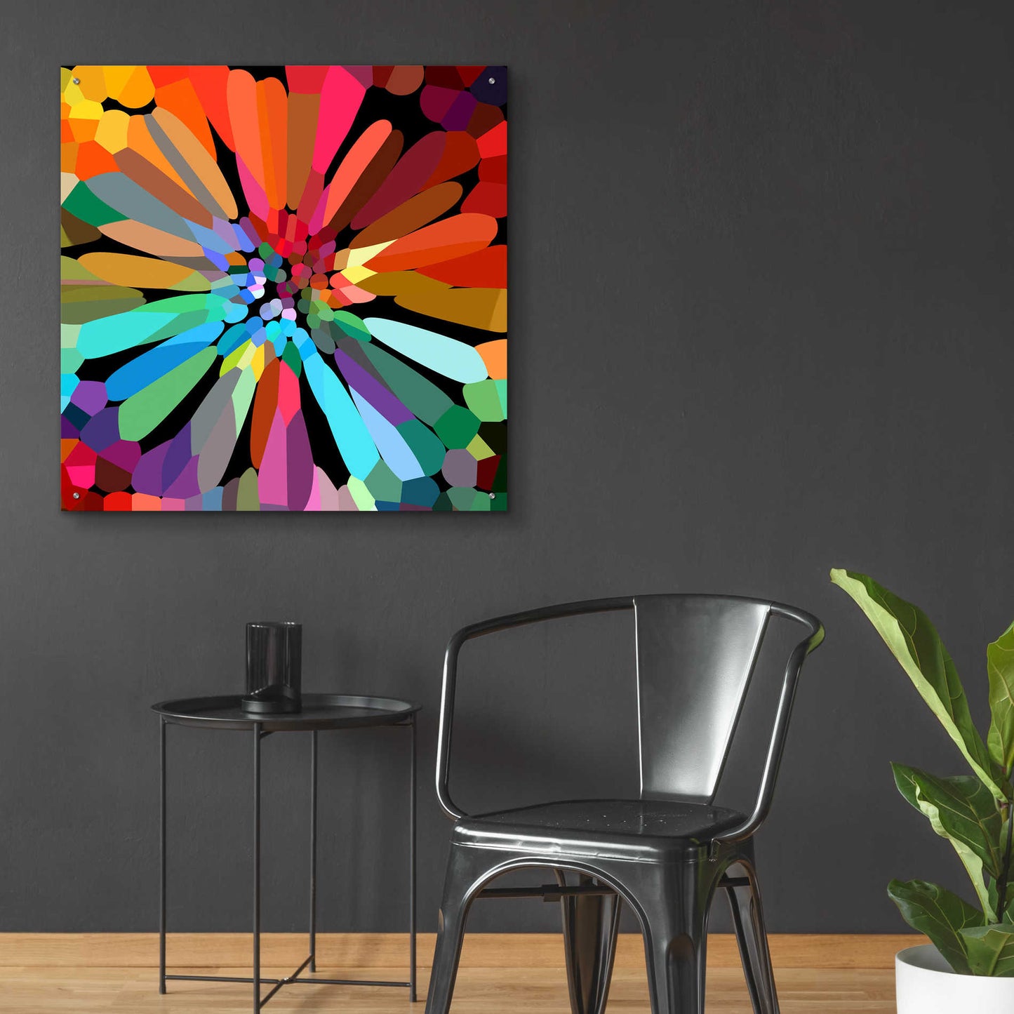 Epic Art 'Flower' by Shandra Smith, Acrylic Glass Wall Art,36x36