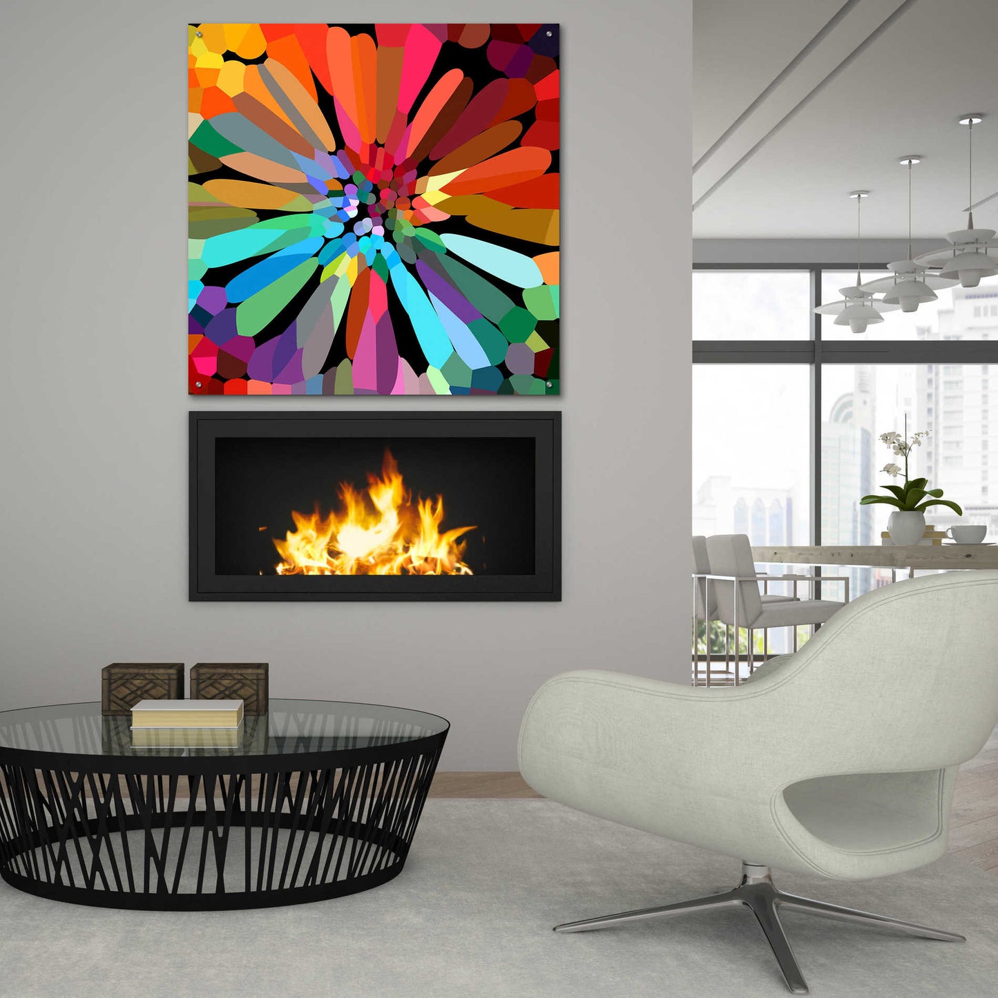 Epic Art 'Flower' by Shandra Smith, Acrylic Glass Wall Art,36x36