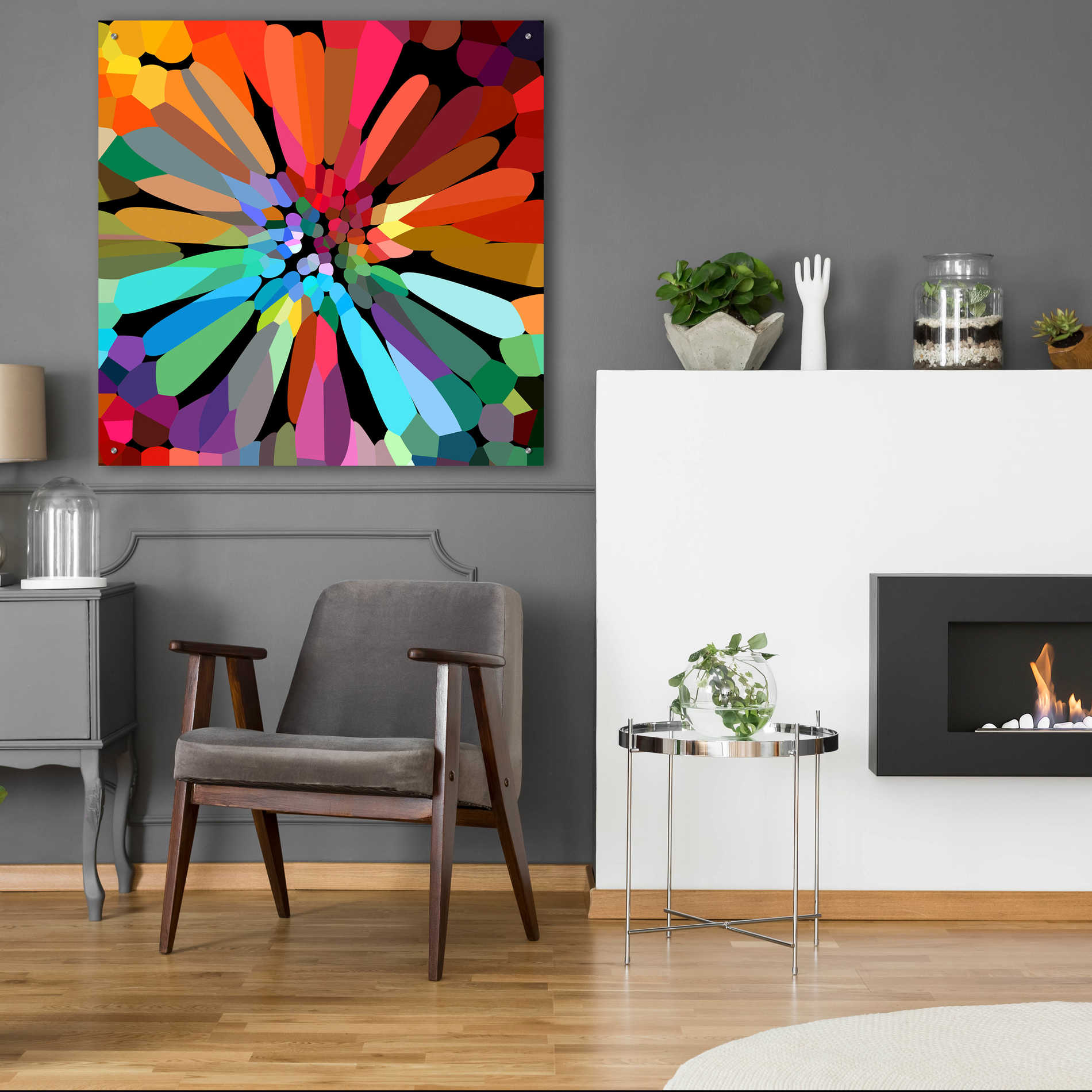 Epic Art 'Flower' by Shandra Smith, Acrylic Glass Wall Art,36x36