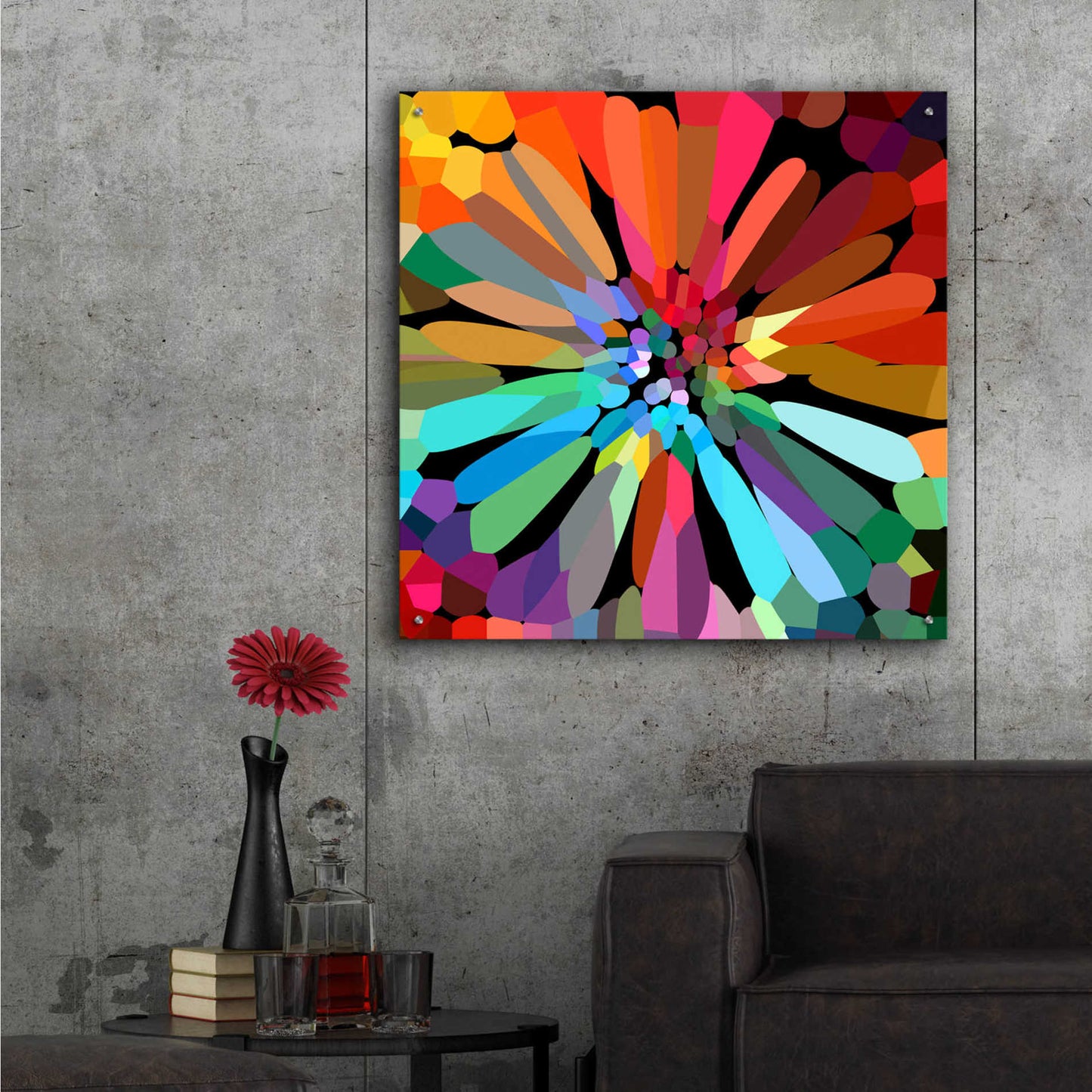 Epic Art 'Flower' by Shandra Smith, Acrylic Glass Wall Art,36x36