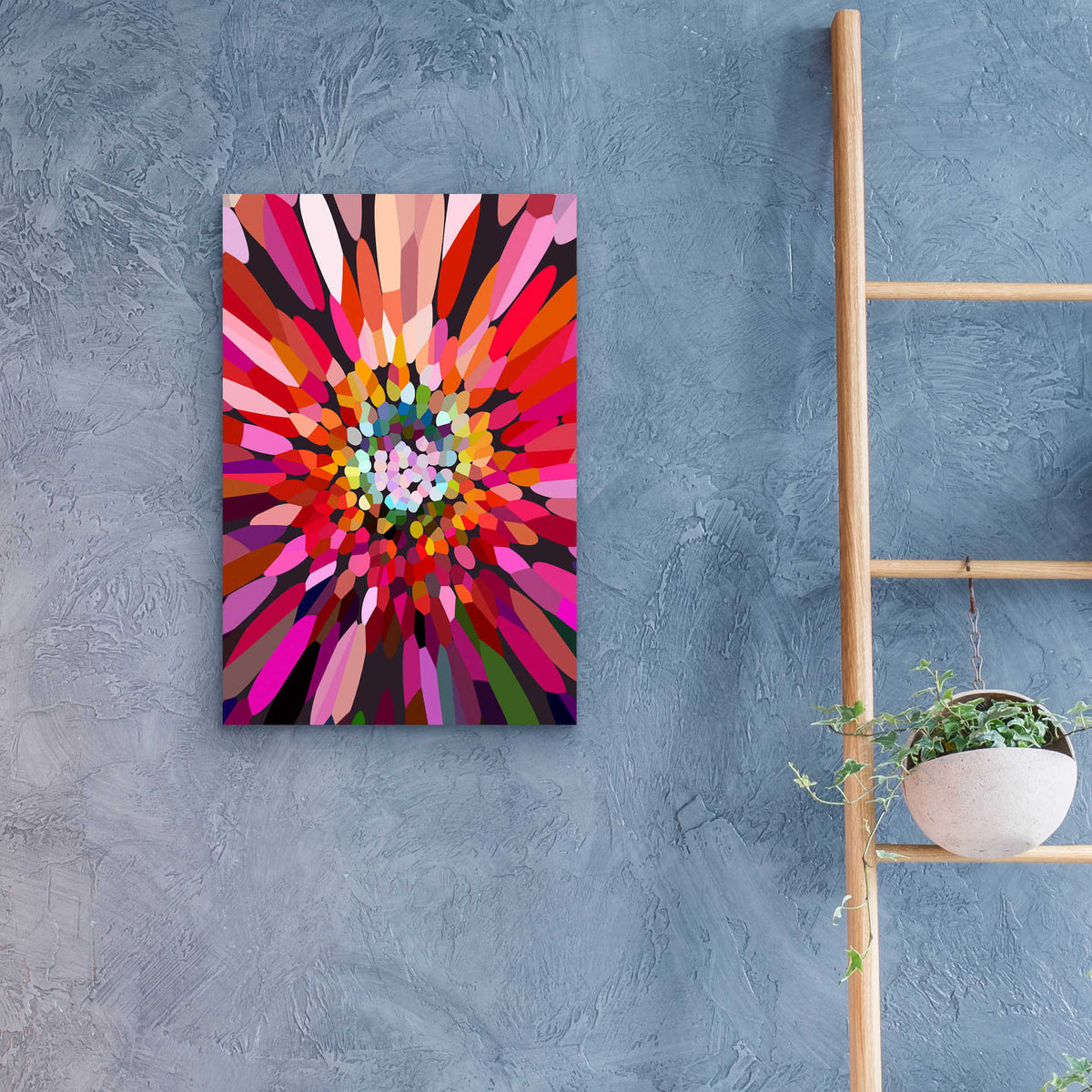Epic Art 'Pink Flower' by Shandra Smith, Acrylic Glass Wall Art,16x24